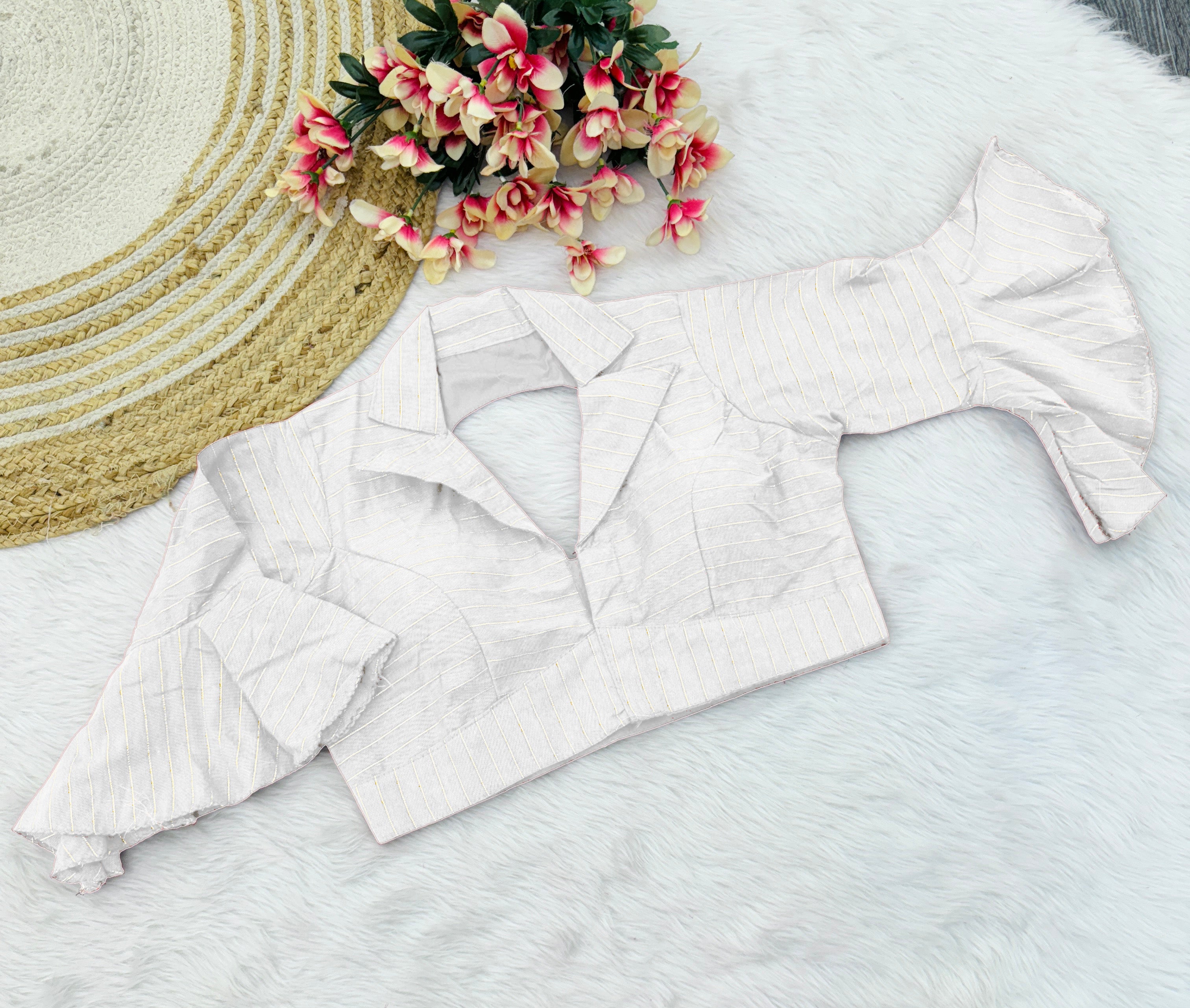 COTTON PRINTED WORK BLOUSE