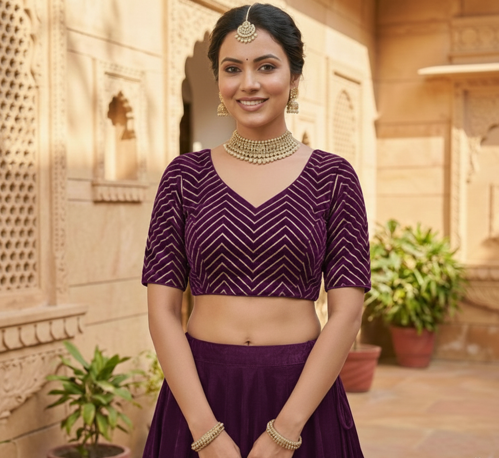 Georgette Gota paati work Blouse