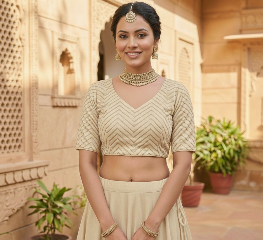 Georgette Gota paati work Blouse