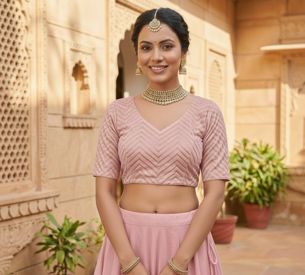 Georgette Gota paati work Blouse