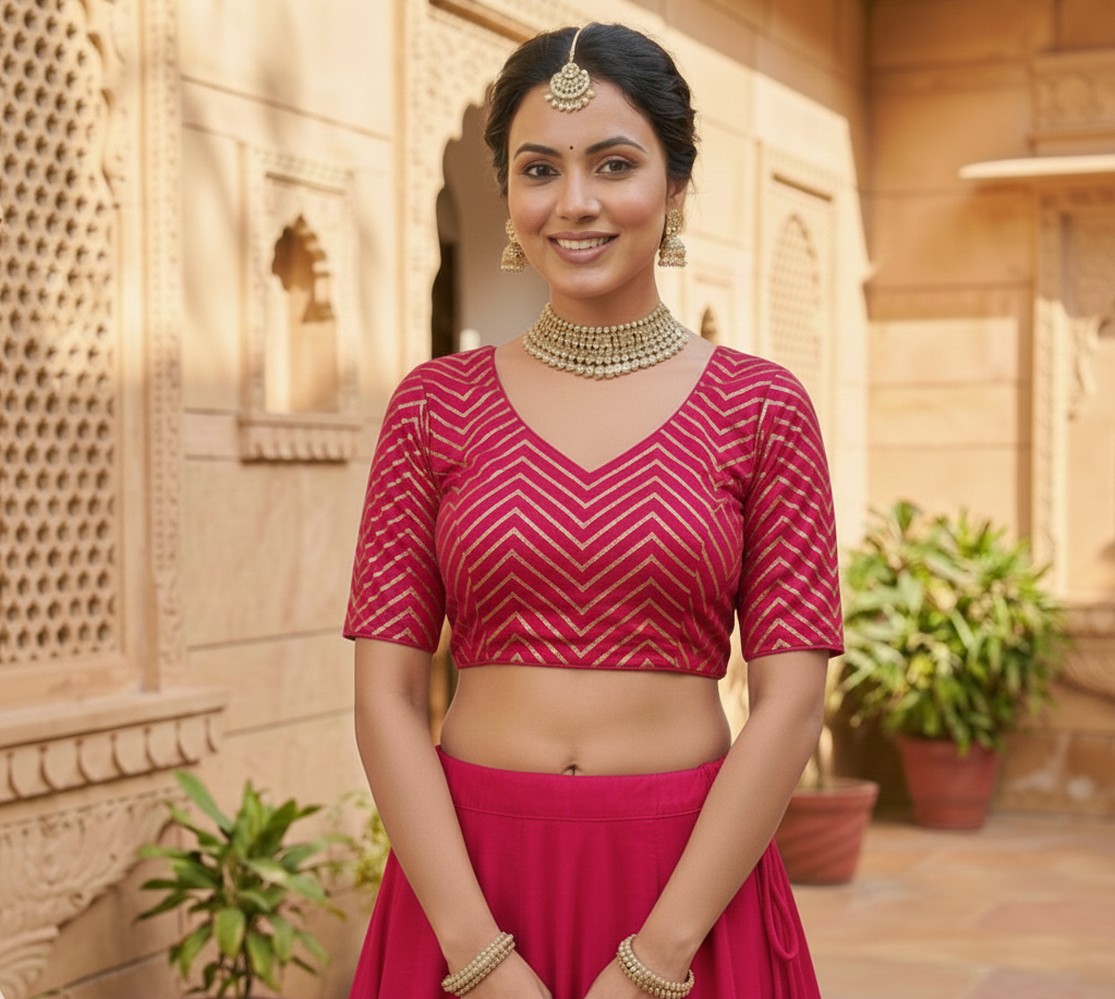 Georgette Gota paati work Blouse