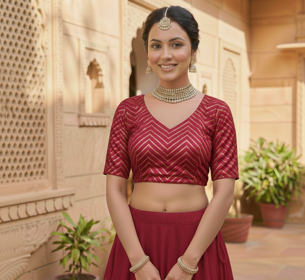 Georgette Gota paati work Blouse