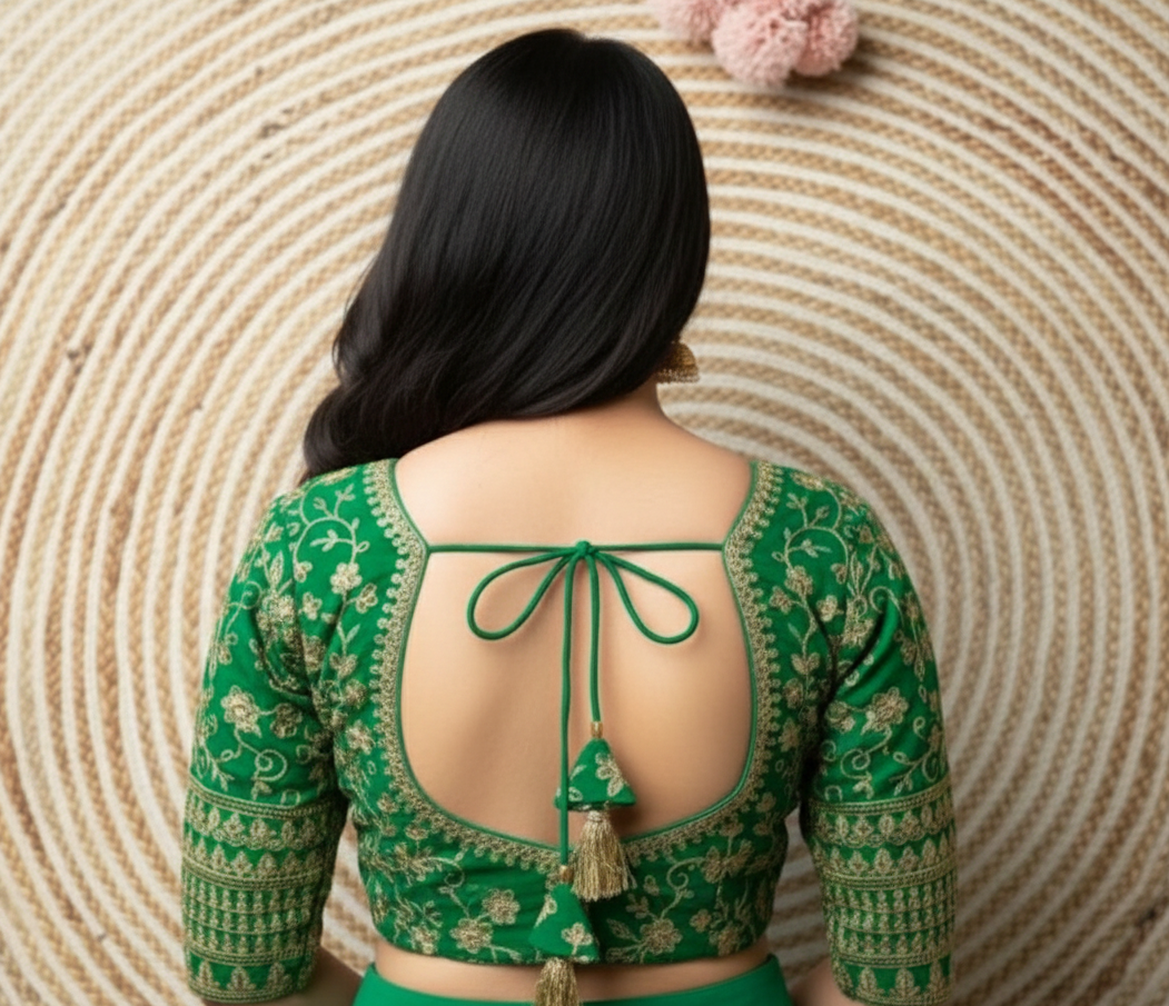 VELVET EMBROIDERY WORK BLOUSE