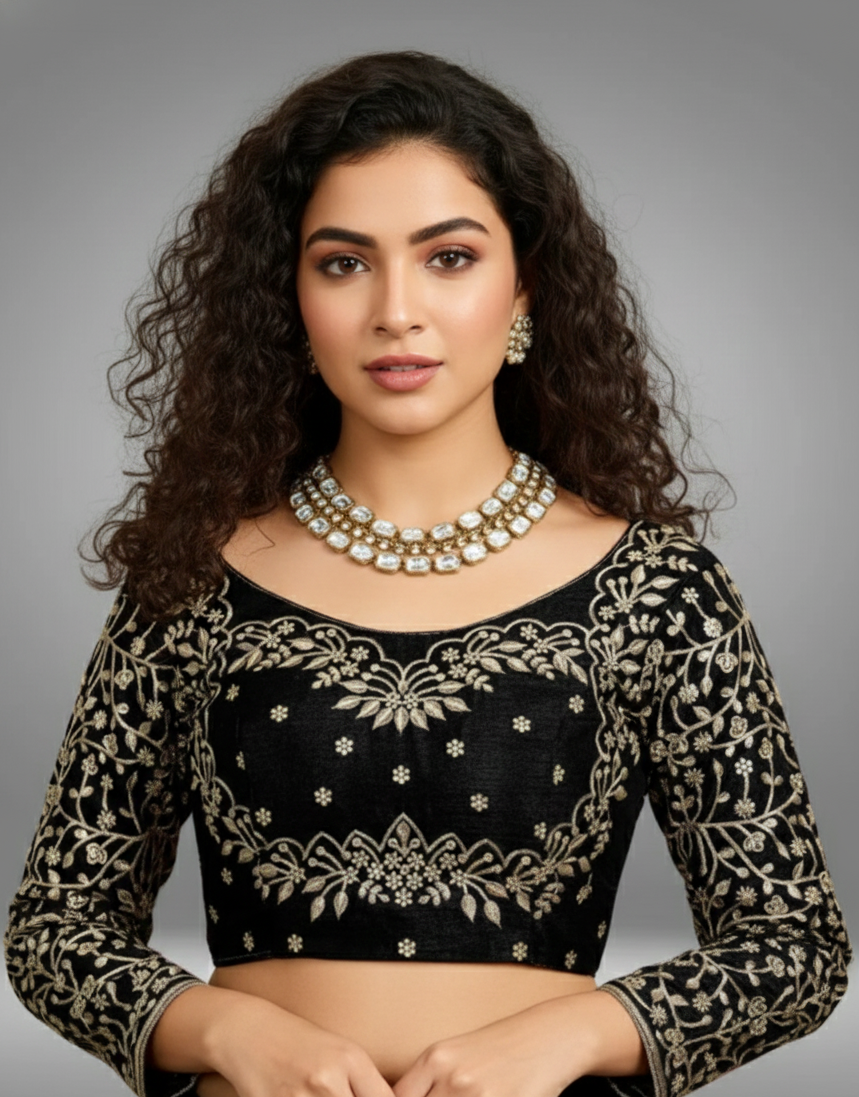 VICHITRA SILK EMBROIDERY WORK BLOUSE