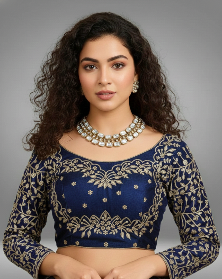 VICHITRA SILK EMBROIDERY WORK BLOUSE