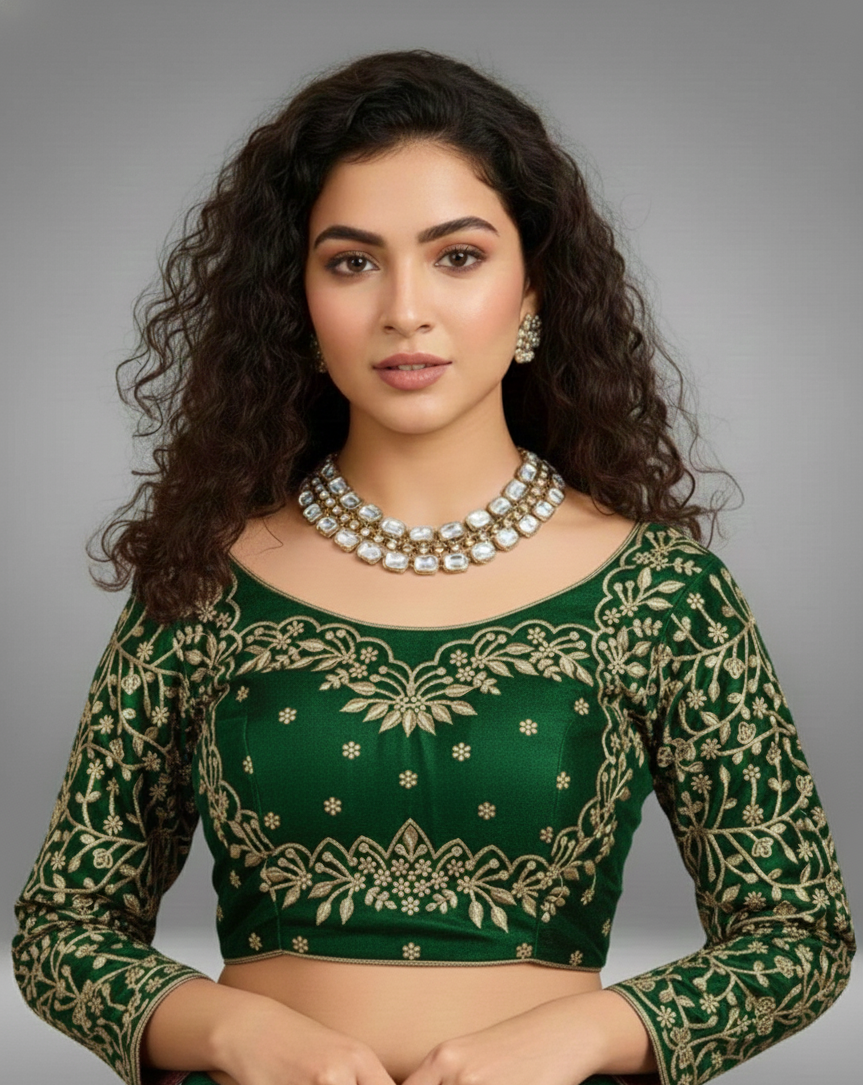 VICHITRA SILK EMBROIDERY WORK BLOUSE