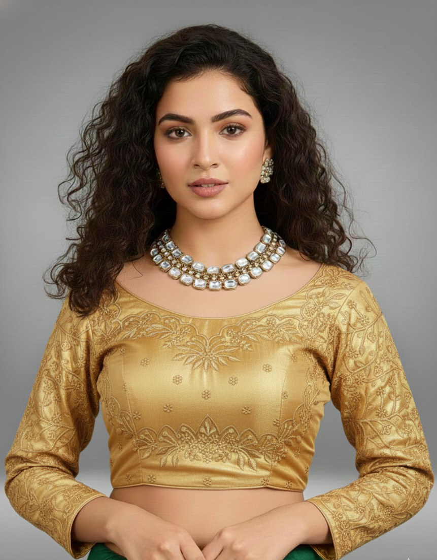 VICHITRA SILK EMBROIDERY WORK BLOUSE