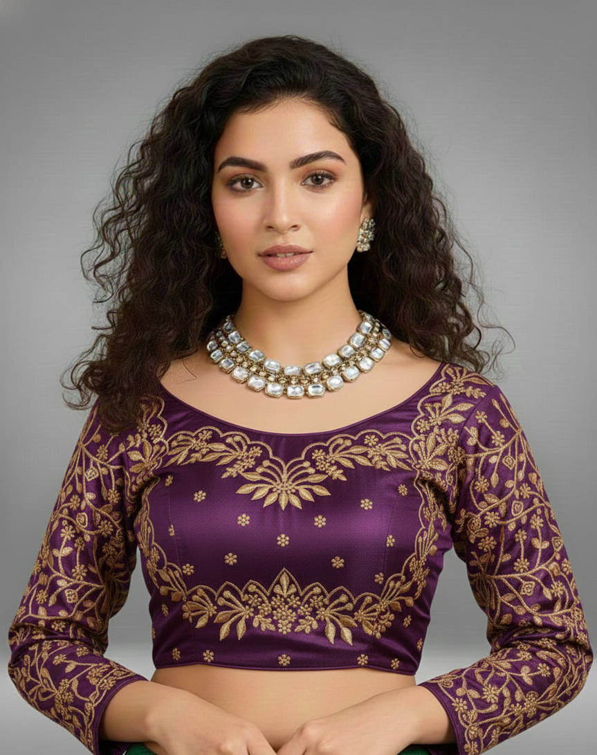 VICHITRA SILK EMBROIDERY WORK BLOUSE