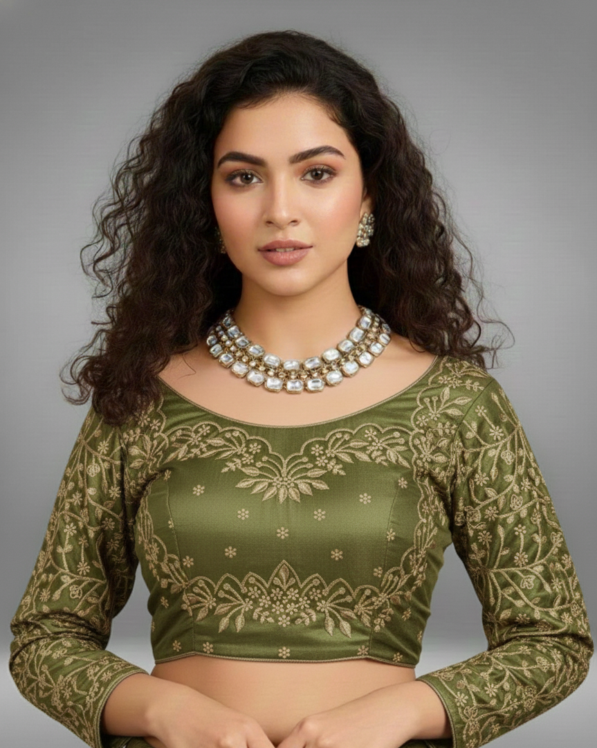 VICHITRA SILK EMBROIDERY WORK BLOUSE