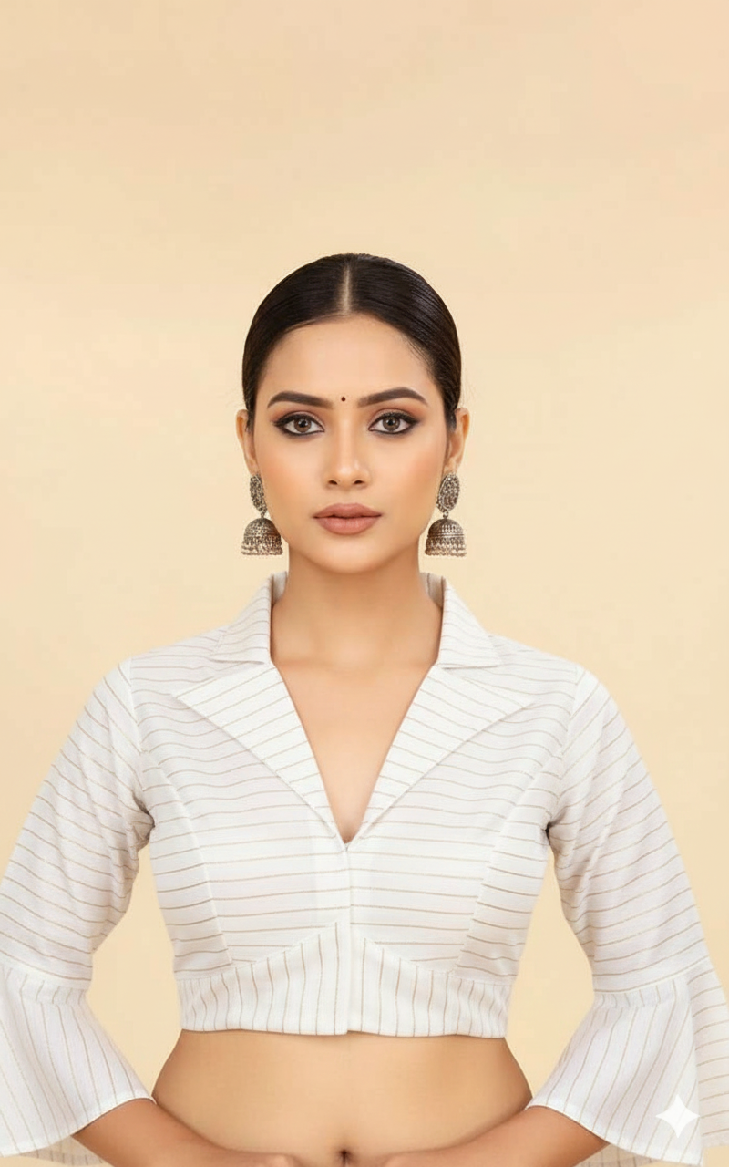 COTTON PRINTED WORK BLOUSE