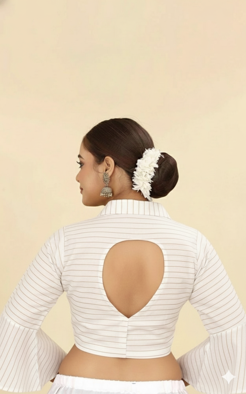 COTTON PRINTED WORK BLOUSE