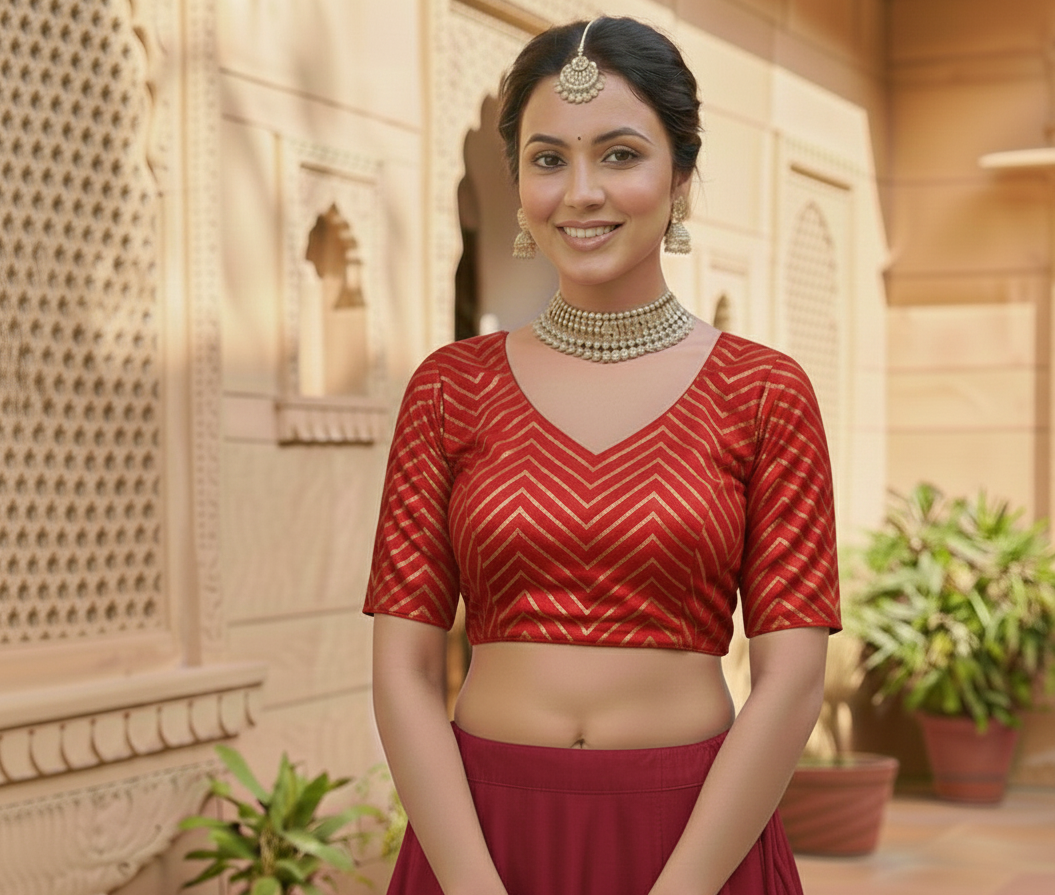 Georgette Gota paati work Blouse