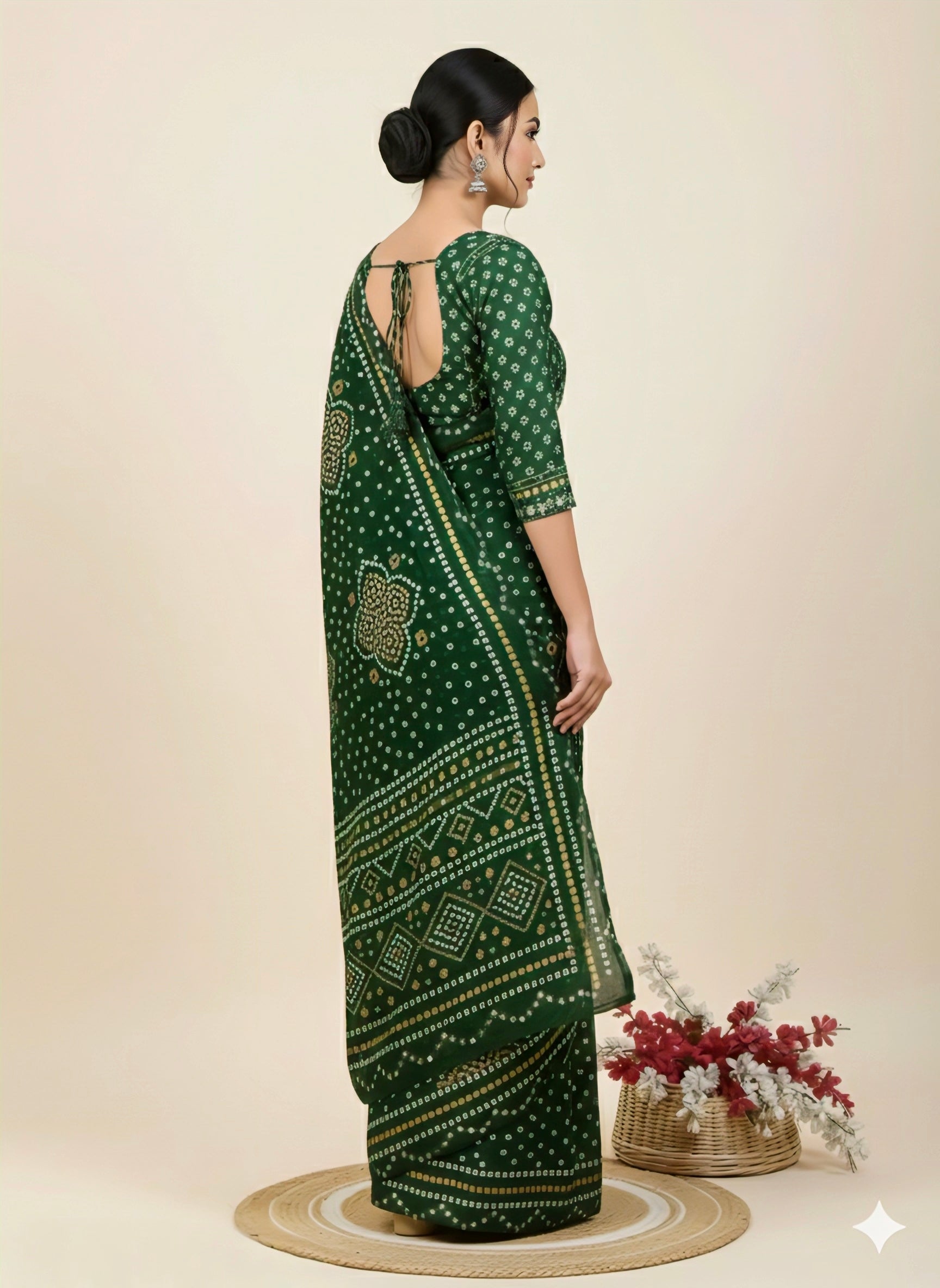 Saree Mirror Bandhani