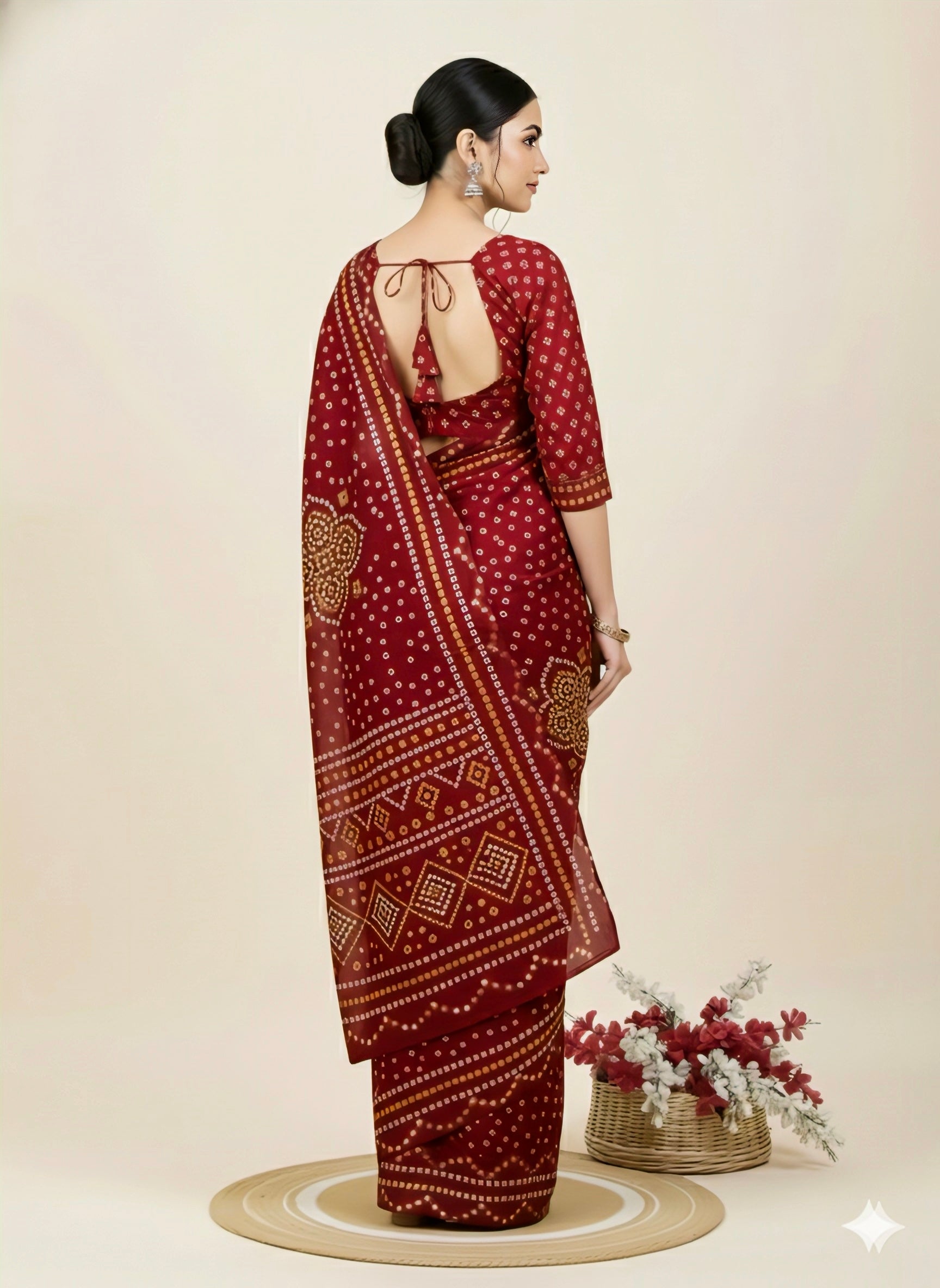 Saree Mirror Bandhani