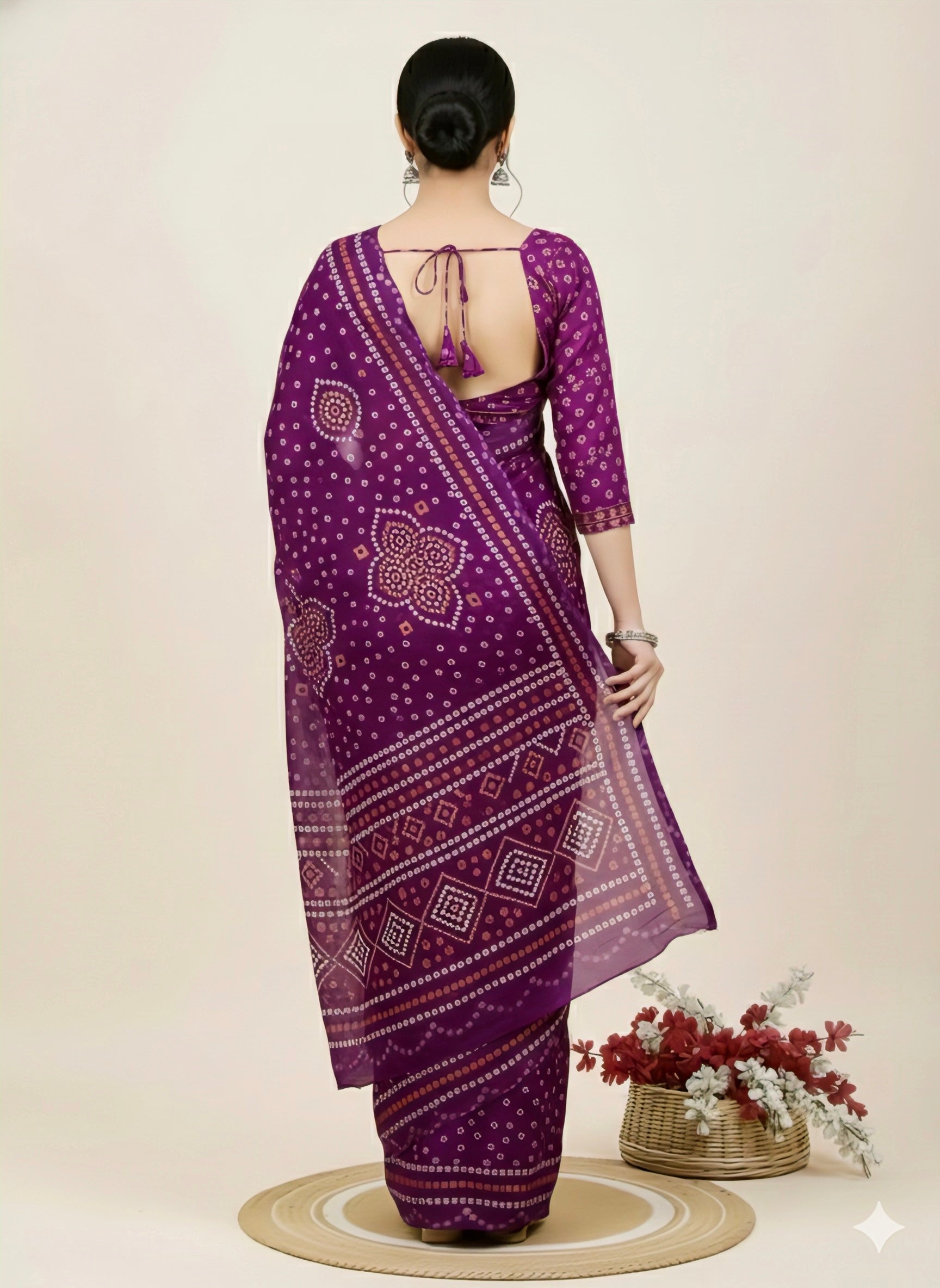 Saree Mirror Bandhani