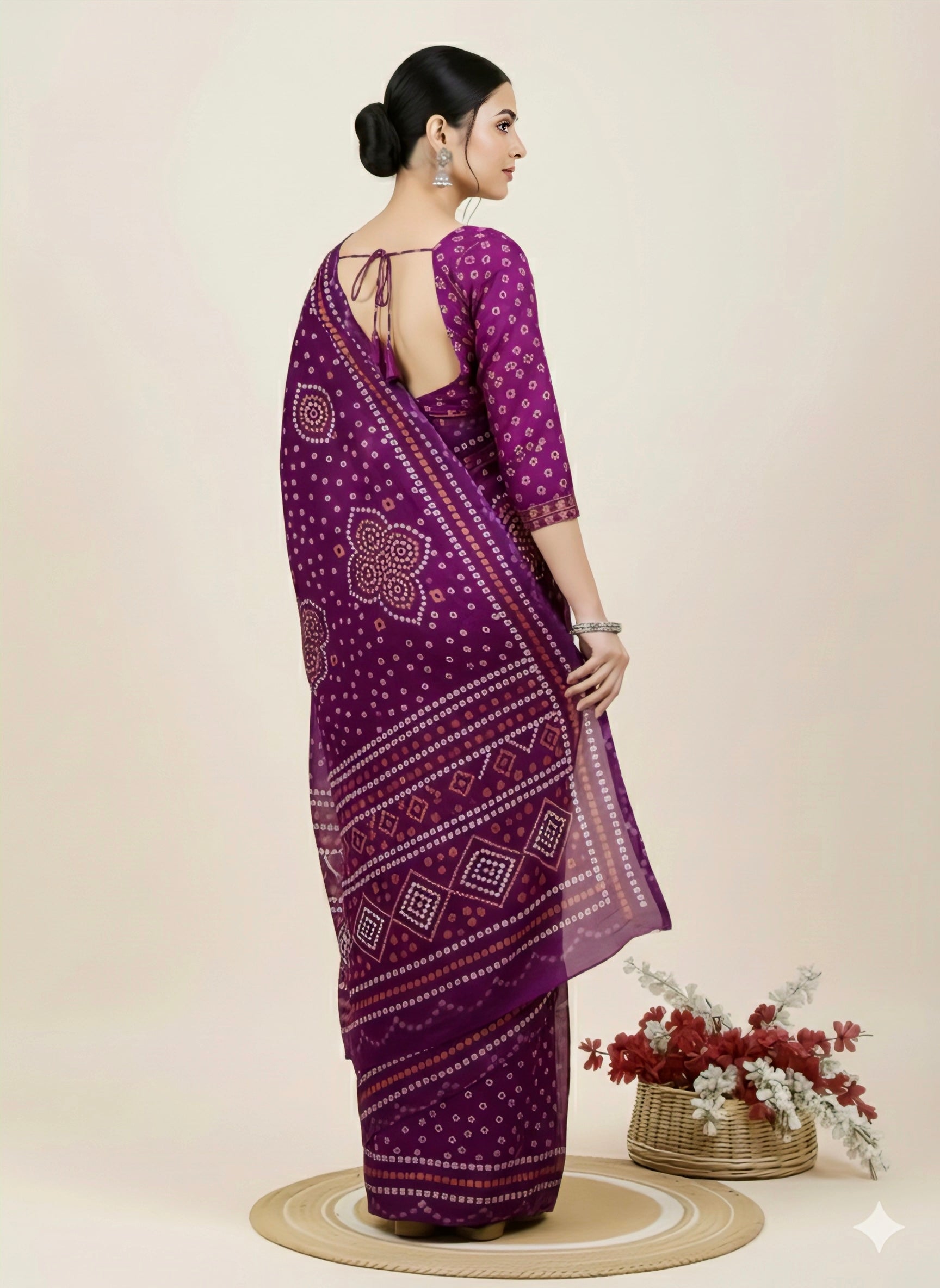 Saree Mirror Bandhani