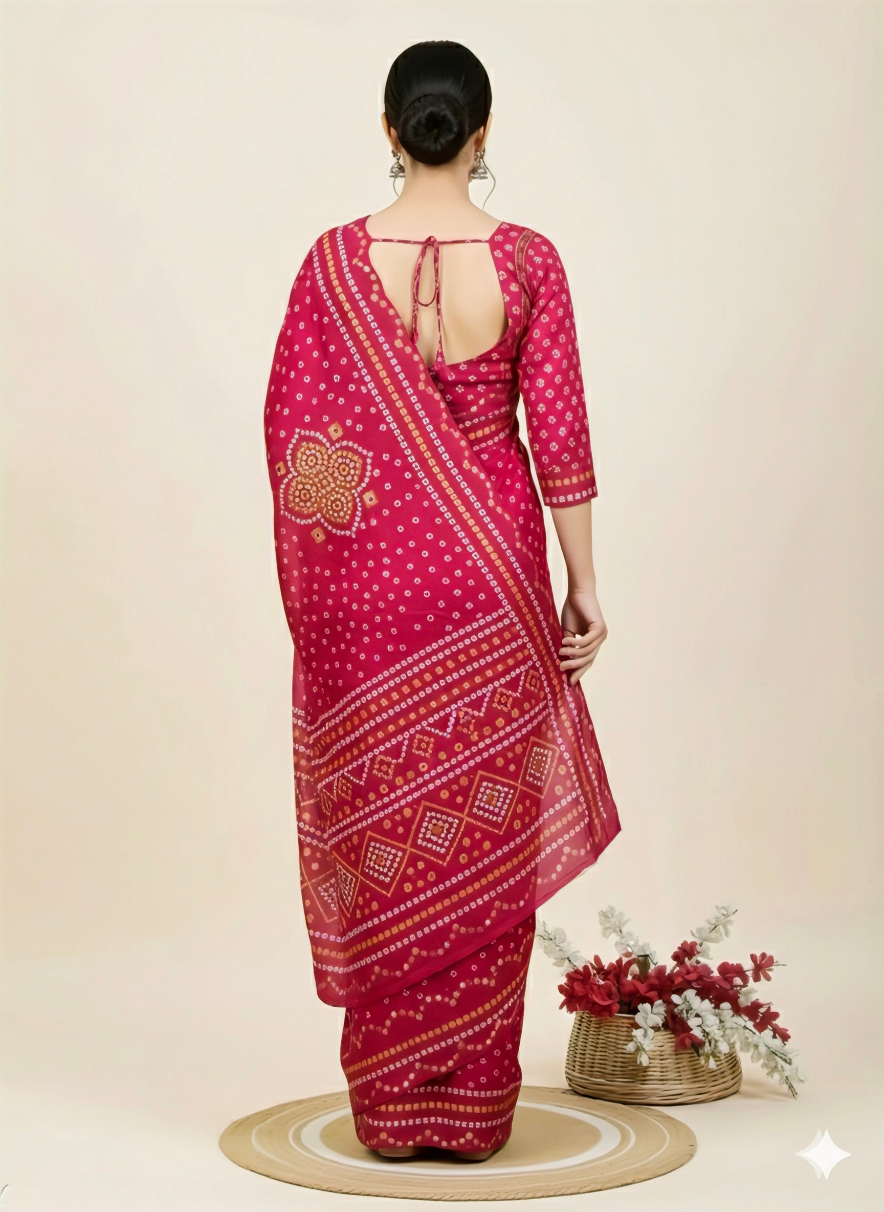 Saree Mirror Bandhani