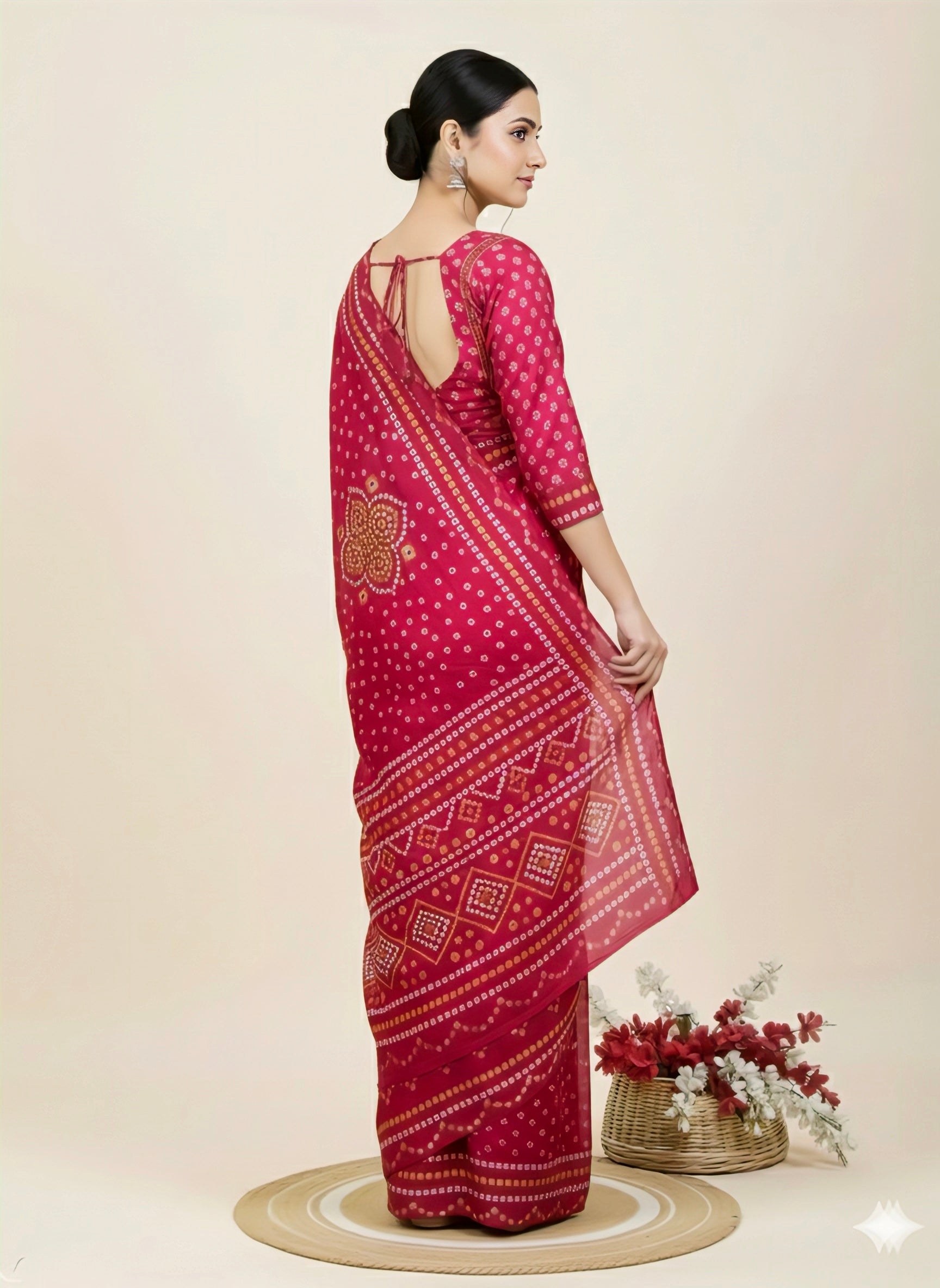 Saree Mirror Bandhani