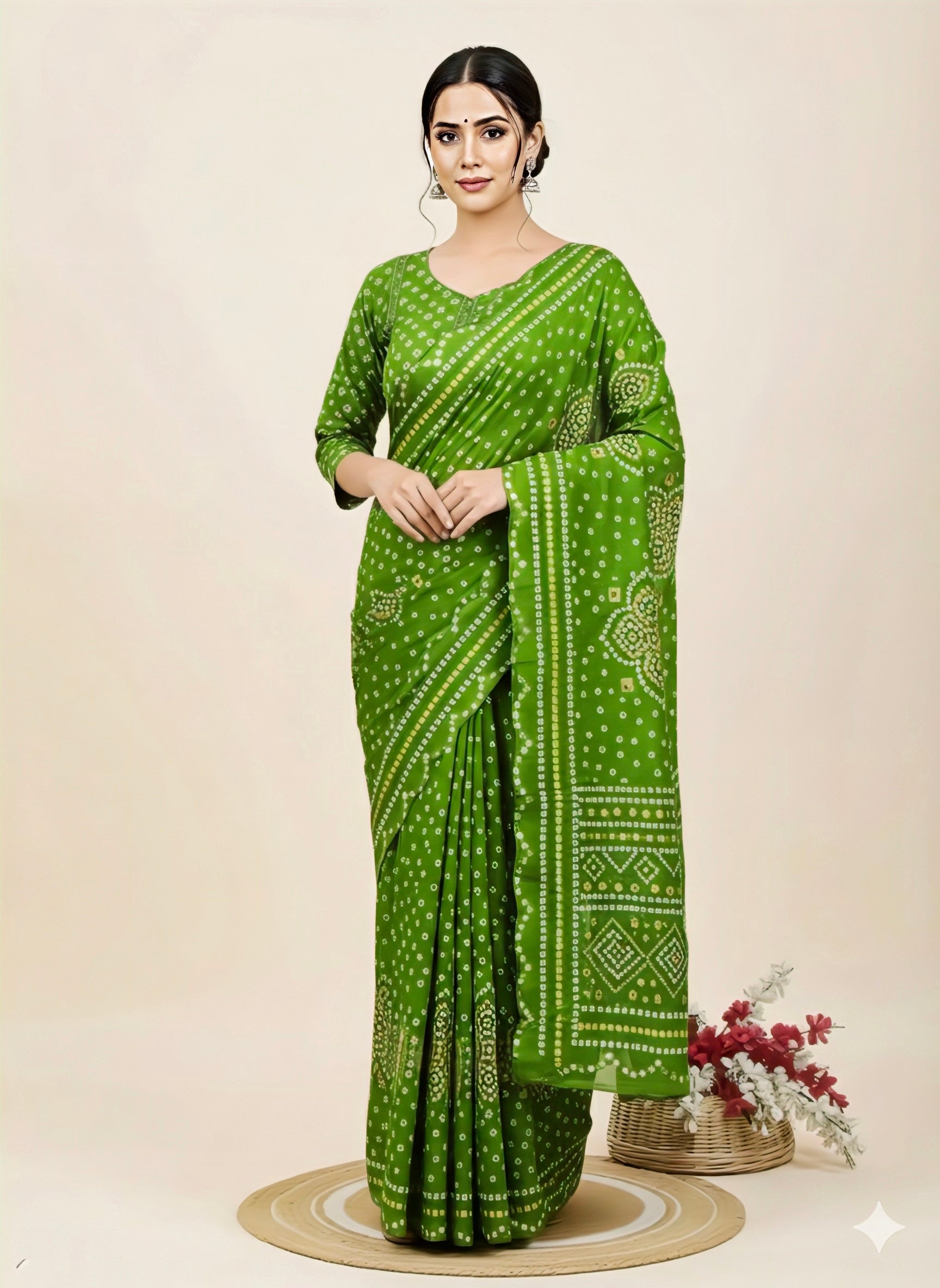 Saree Mirror Bandhani