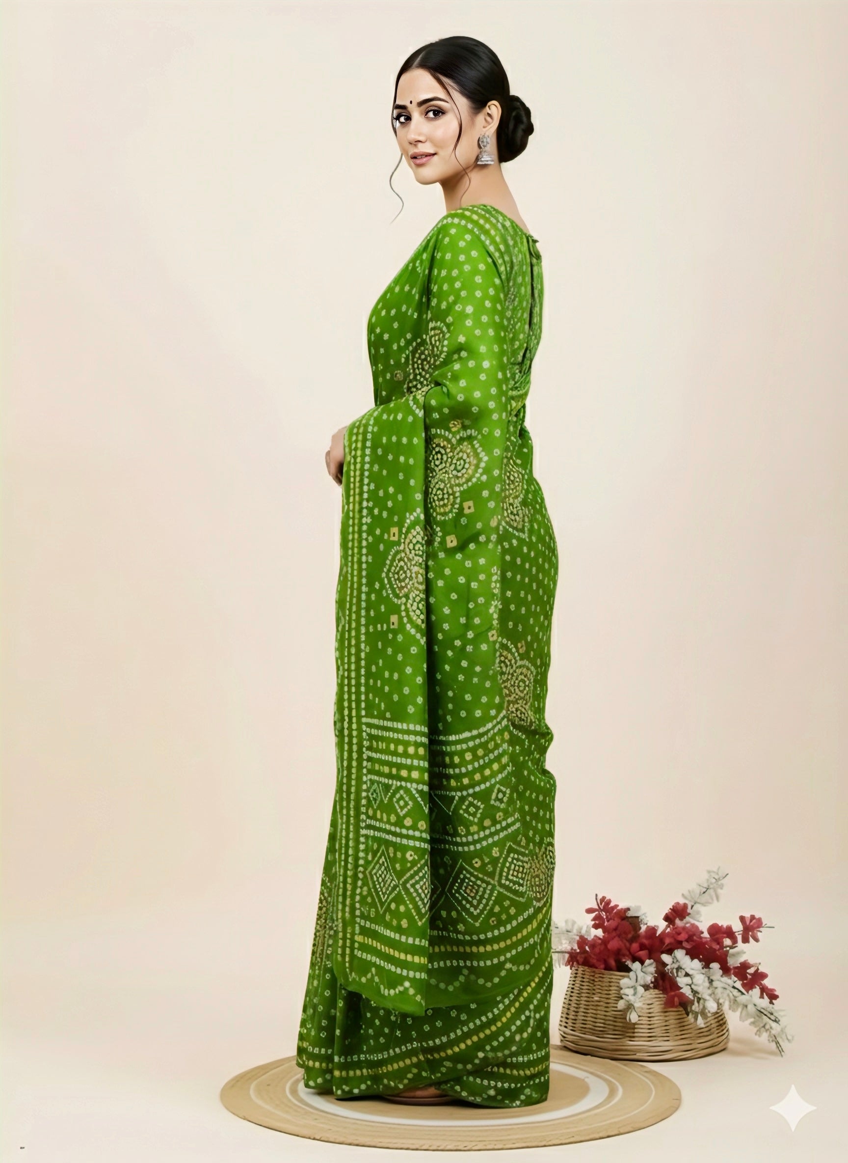 Saree Mirror Bandhani