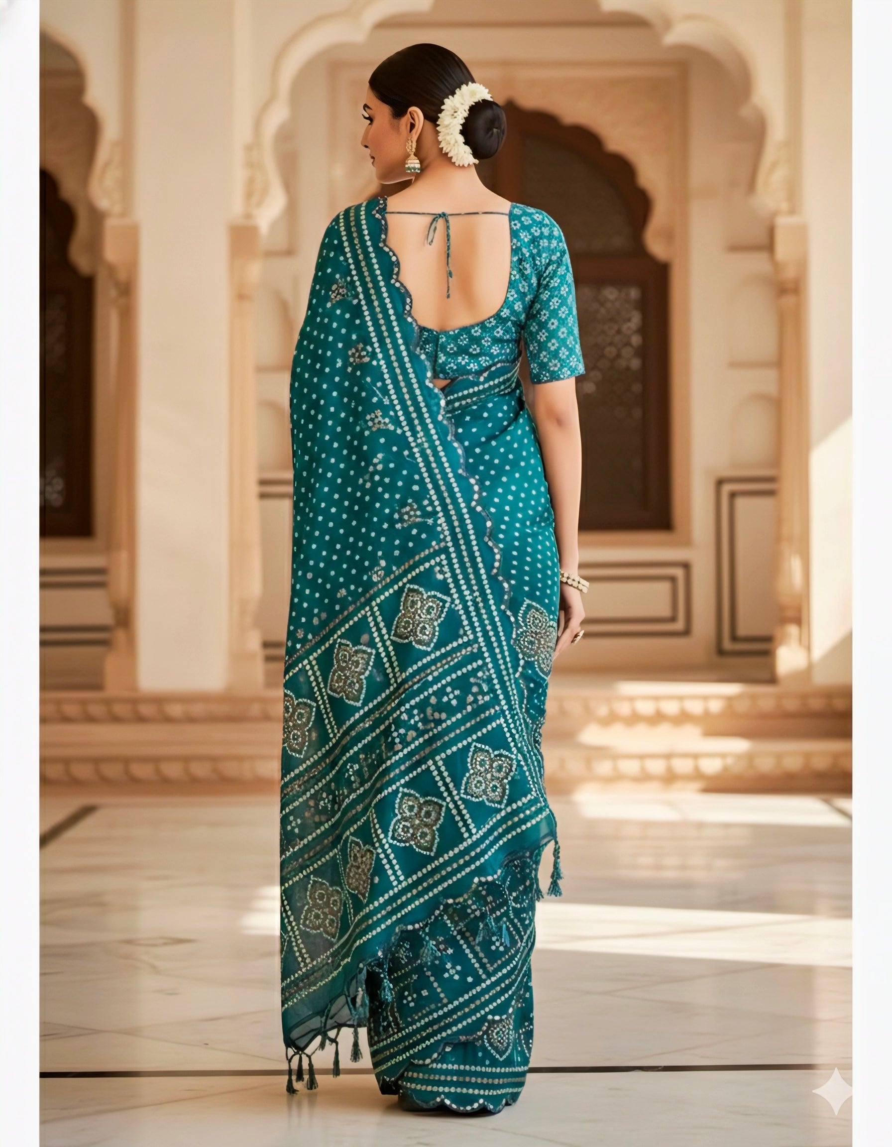 Saree Mirror Bandhani