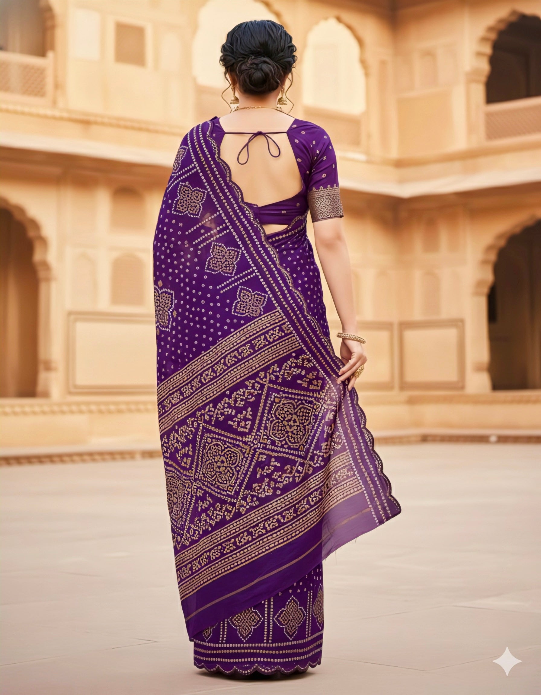 Saree Mirror Bandhani