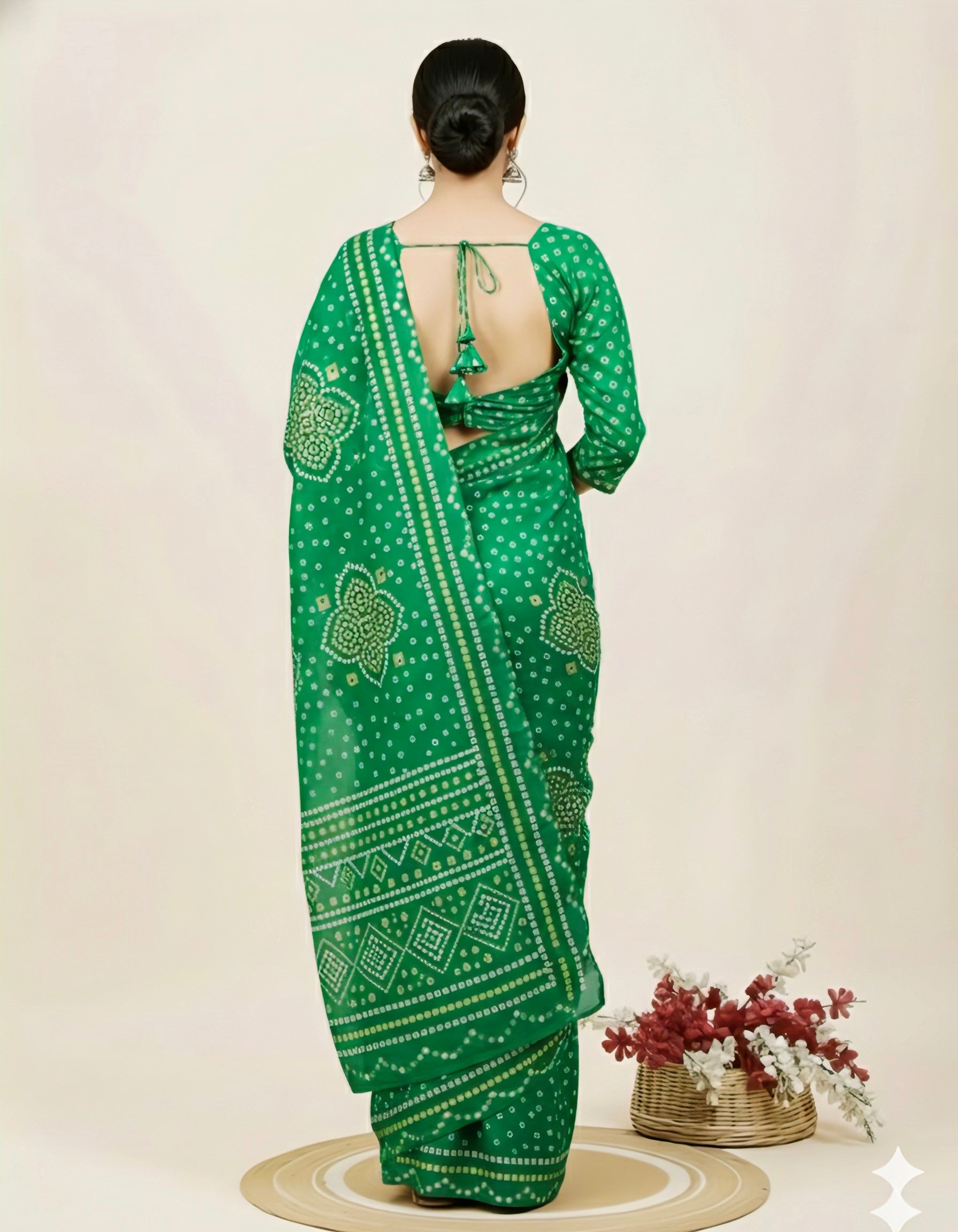 Saree Mirror Bandhani