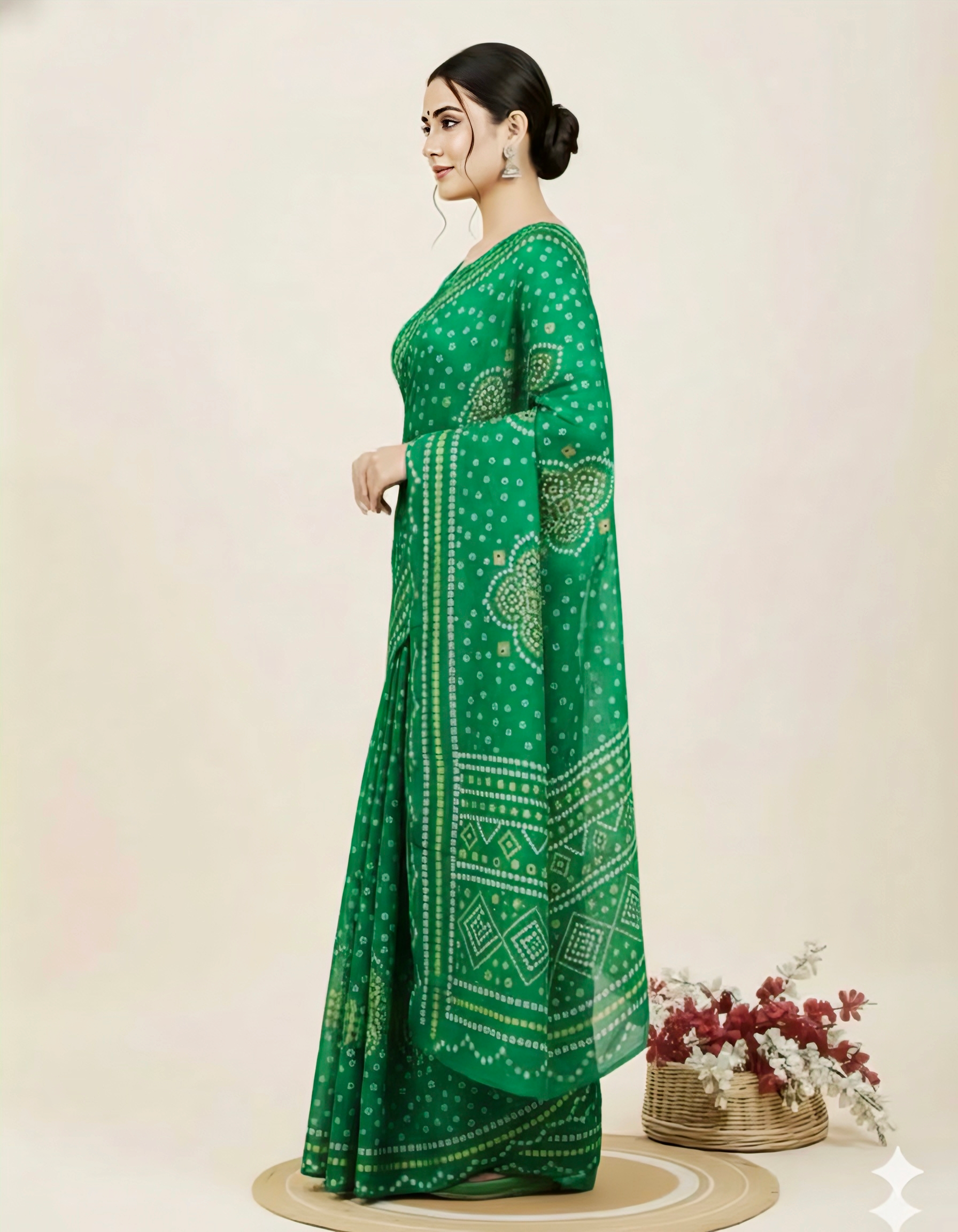 Saree Mirror Bandhani