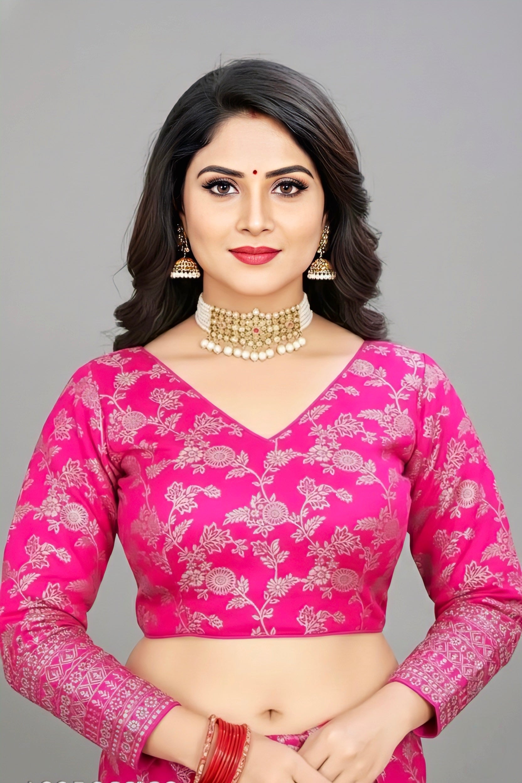 VICHITRA SILK SEQUENCE WORK BLOUSE