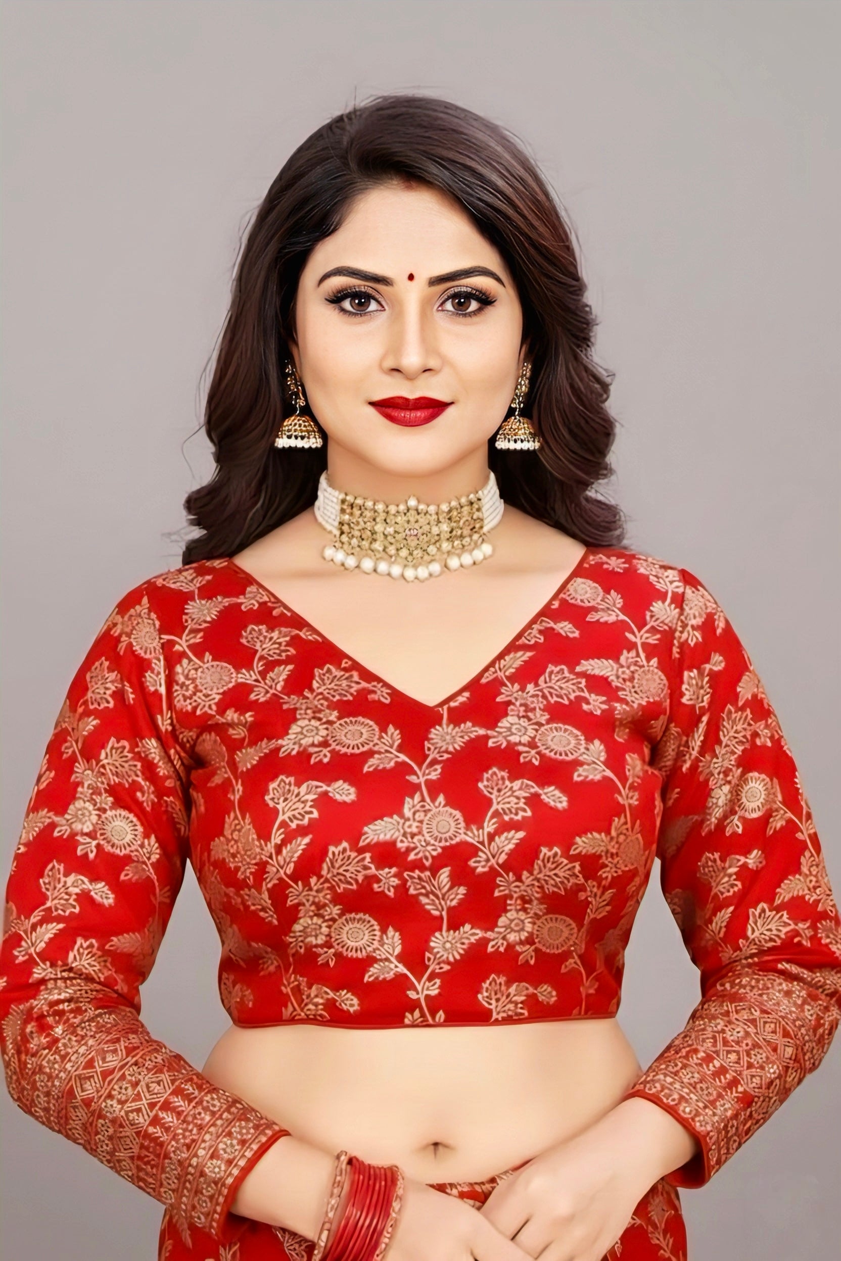 VICHITRA SILK SEQUENCE WORK BLOUSE