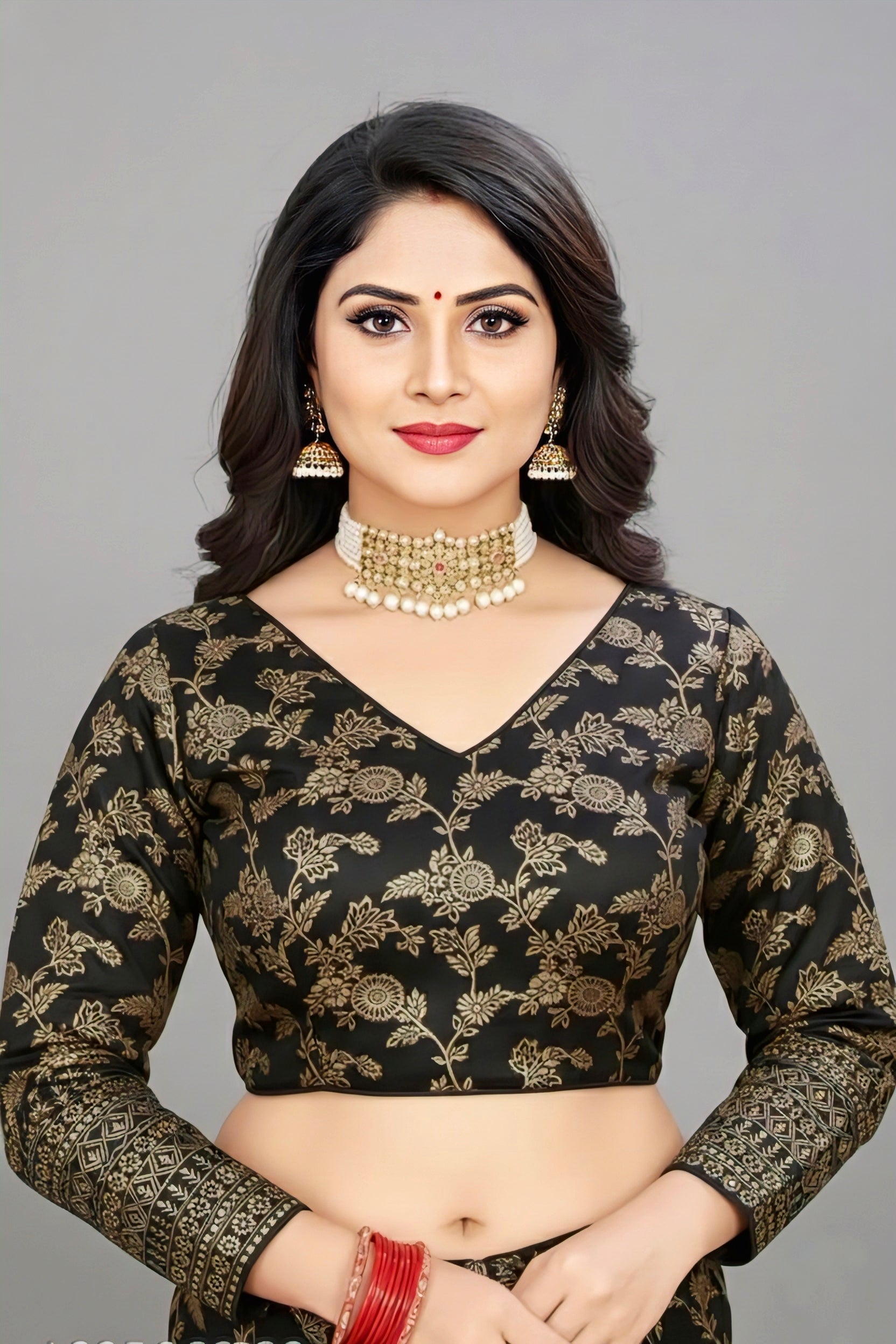 VICHITRA SILK SEQUENCE WORK BLOUSE