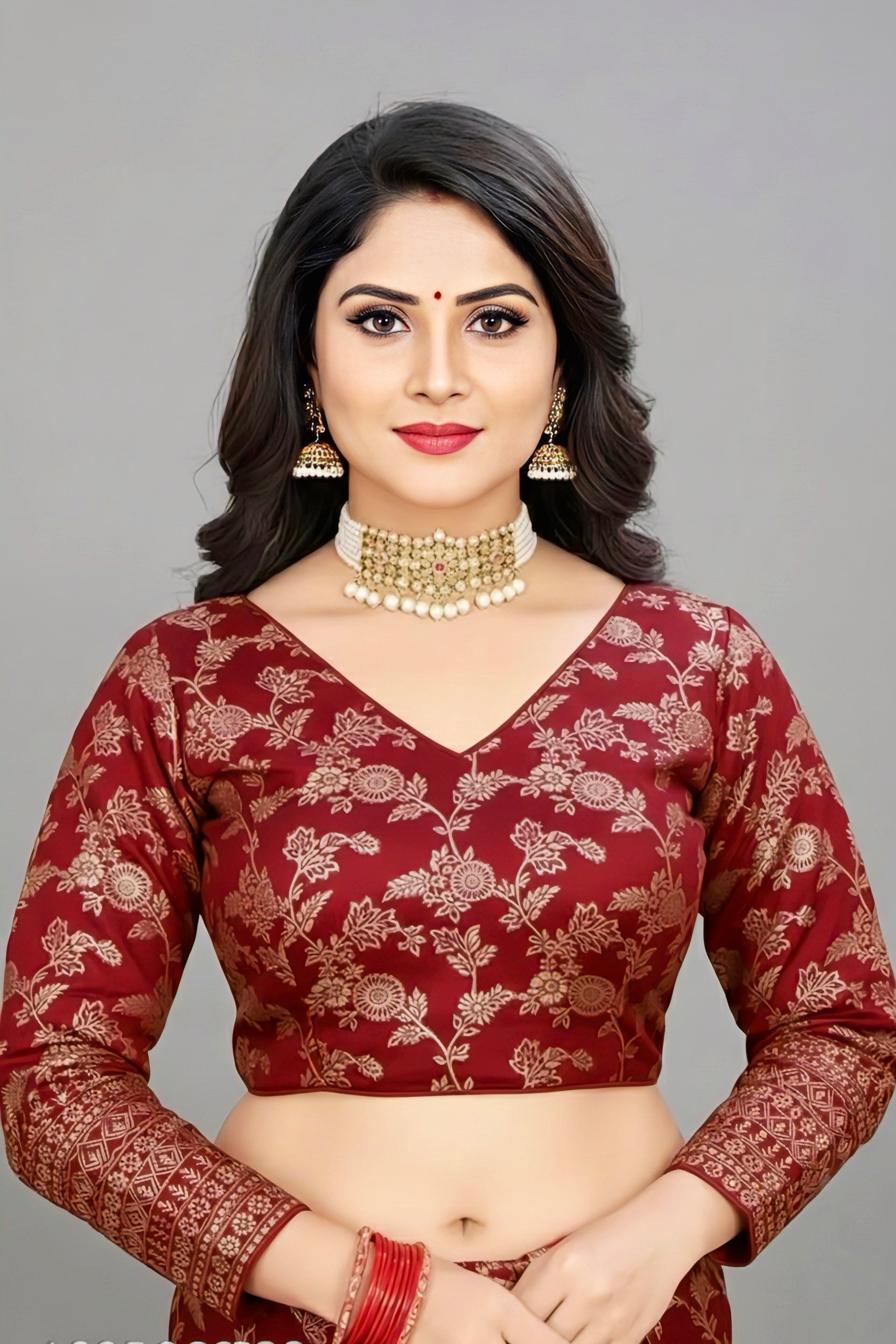 VICHITRA SILK SEQUENCE WORK BLOUSE