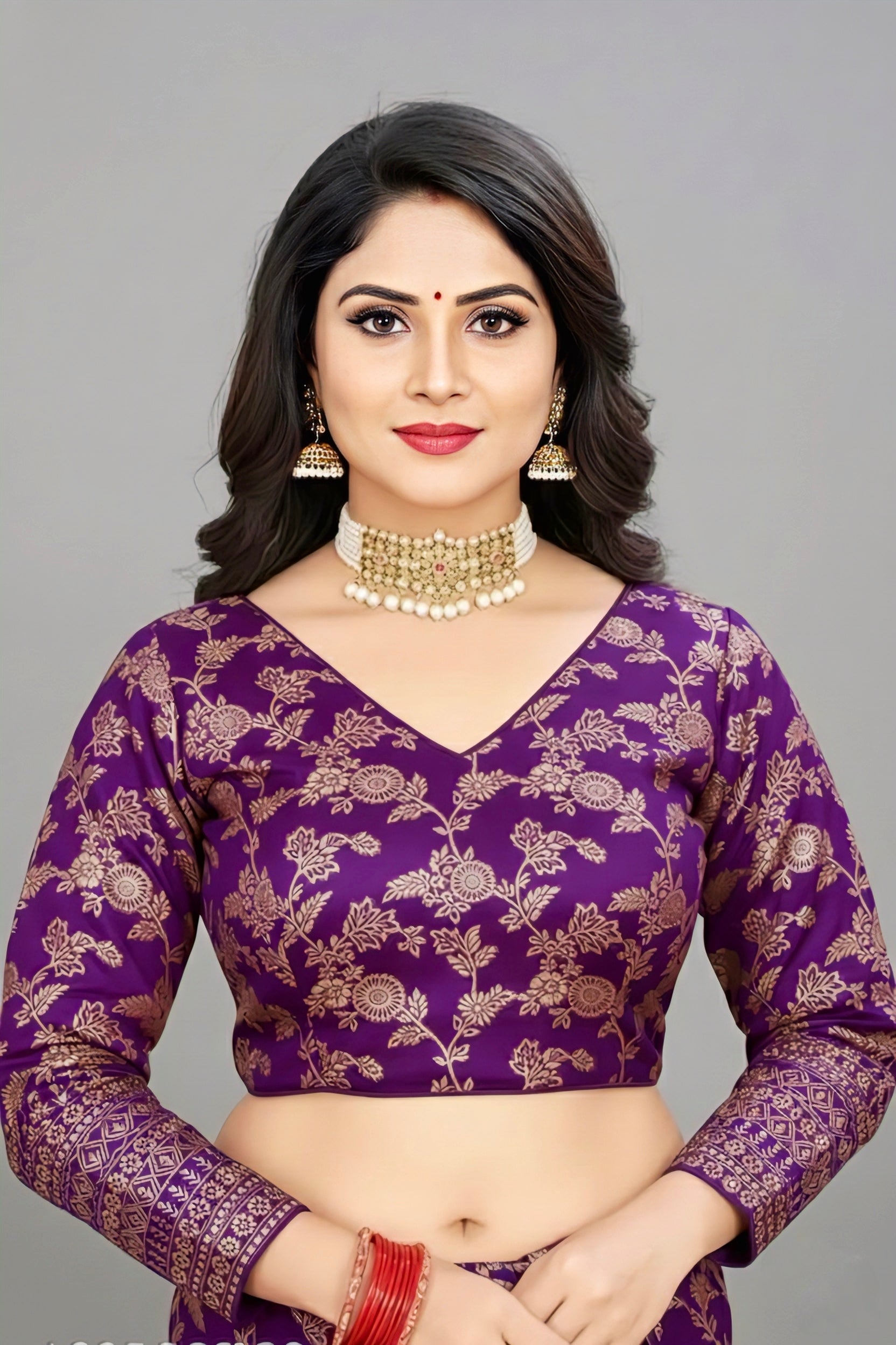 VICHITRA SILK SEQUENCE WORK BLOUSE