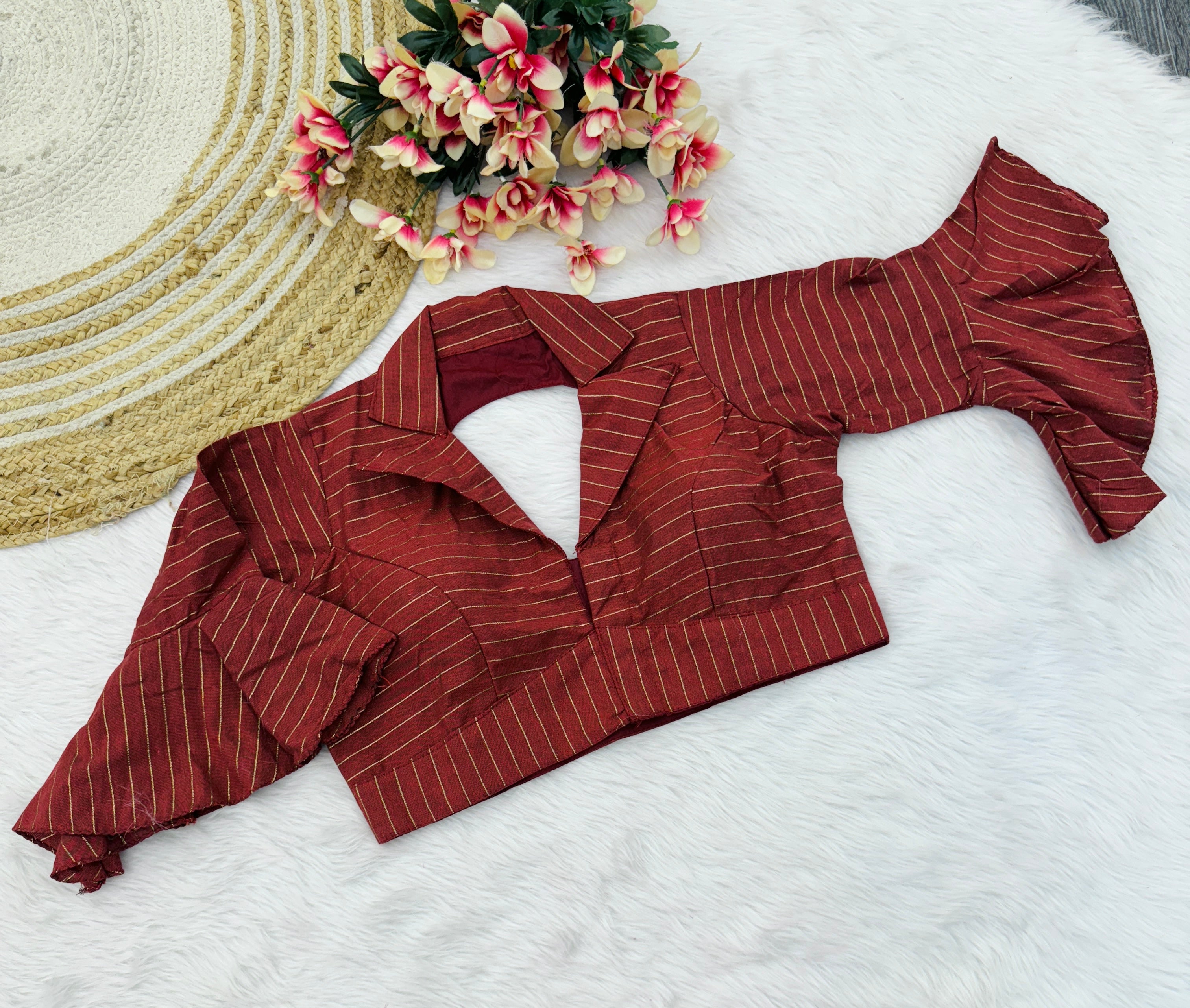 COTTON PRINTED WORK BLOUSE