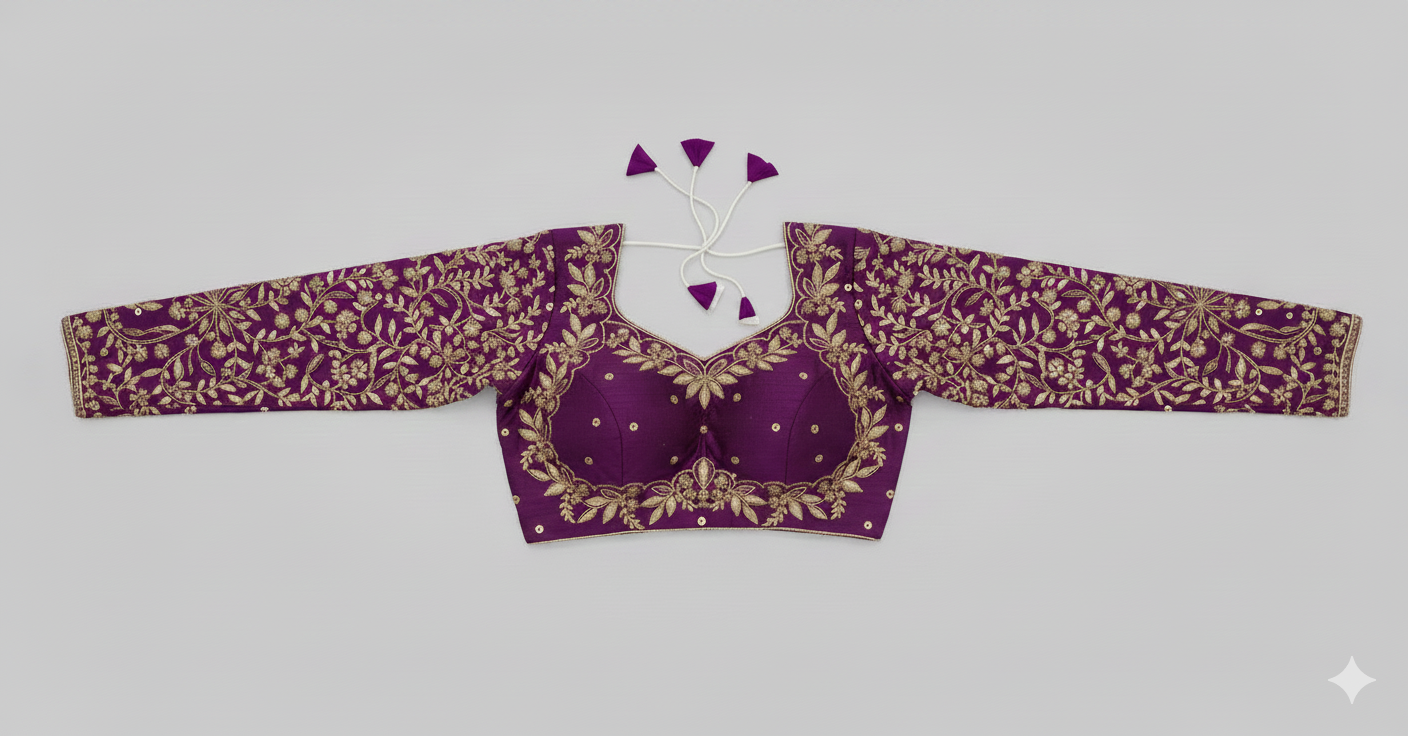 VICHITRA SILK EMBROIDERY WORK BLOUSE