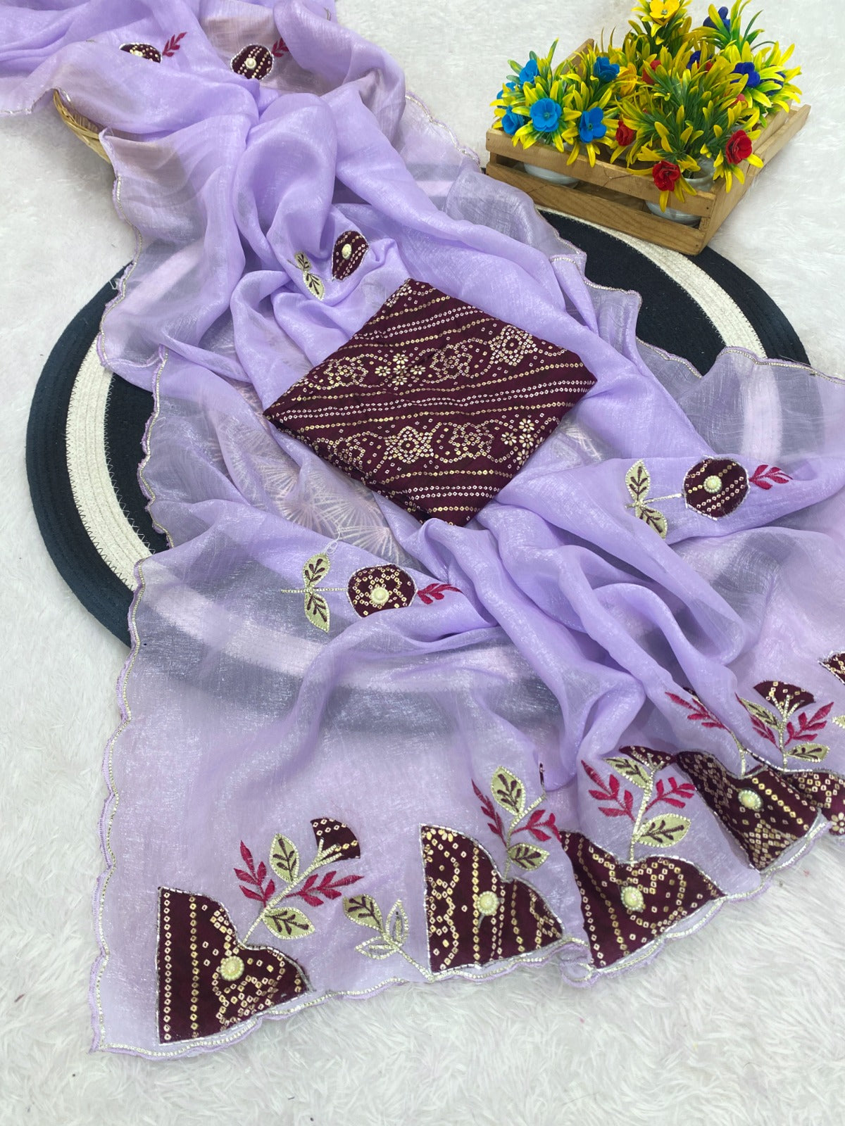 Saree Crunchy Hansika