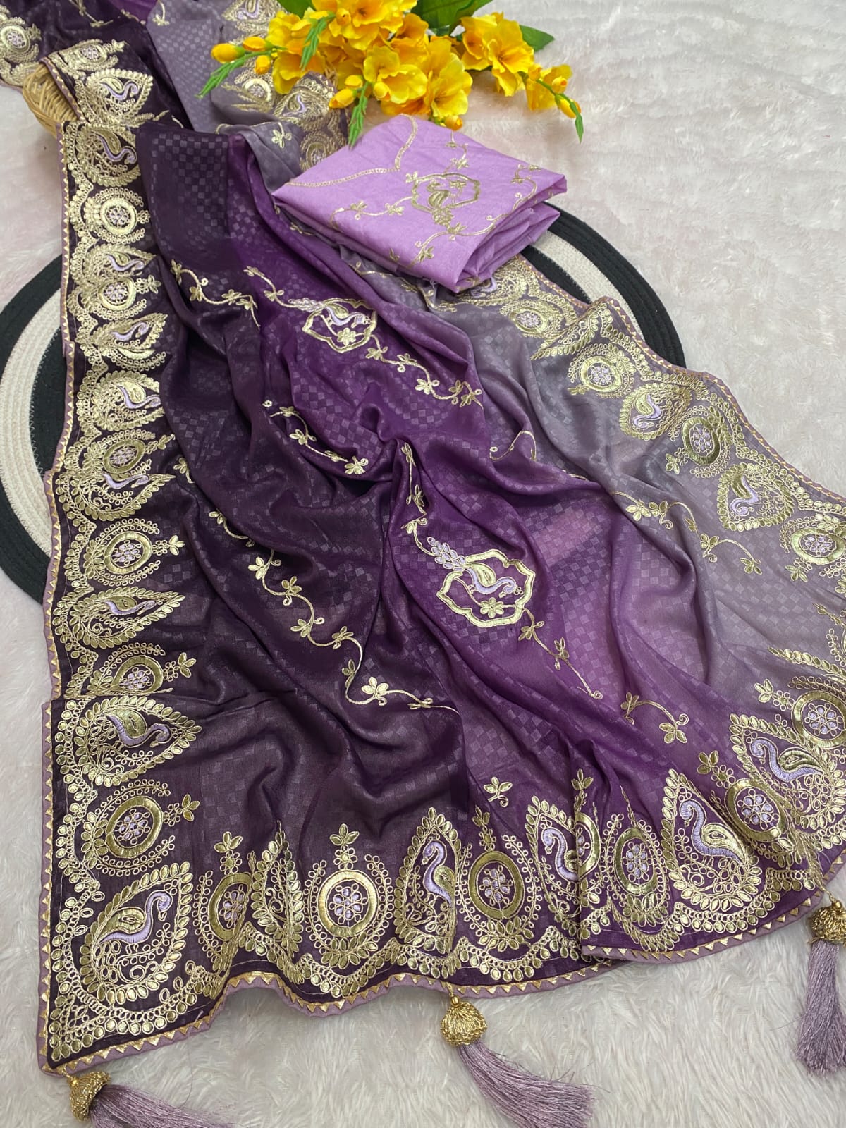 Saree Falak Chaks Peading Silk
