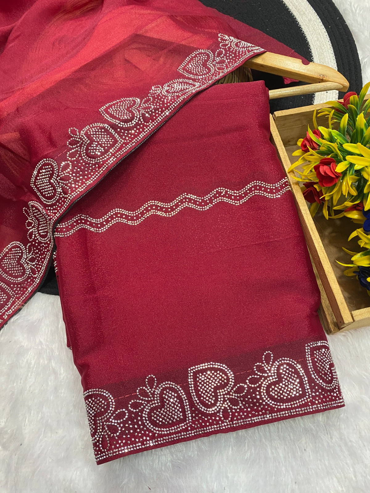 Saree Star Siroski  Heart