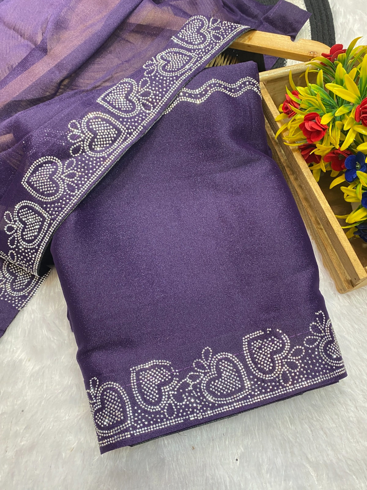 Saree Star Siroski  Heart