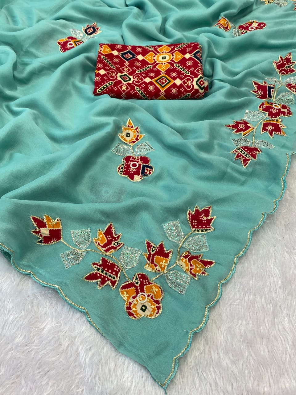 Saree Star georget Cakrus