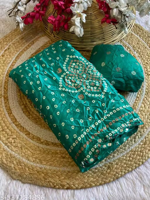 Saree Bandhani Moss work