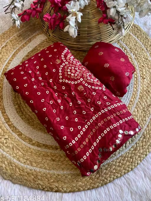 Saree Bandhani Moss work