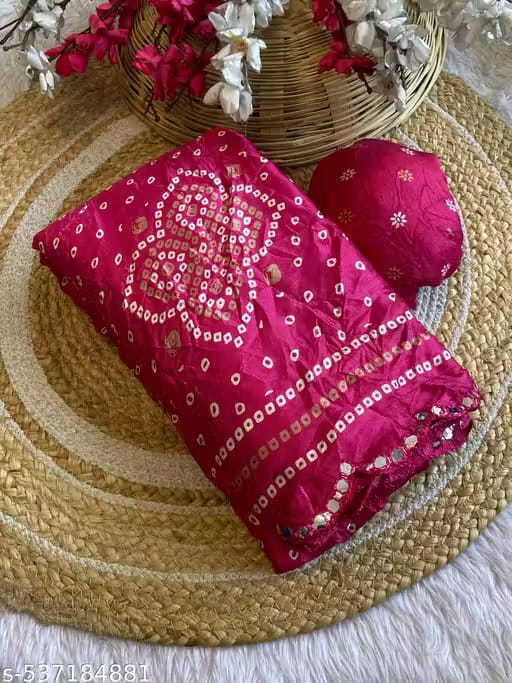 Saree Bandhani Moss work