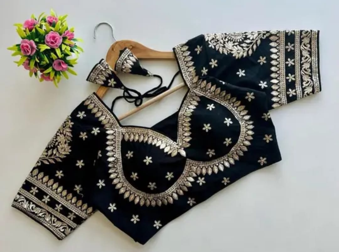 SILK BLEND EMBROIDERY WORK BLOUSE
