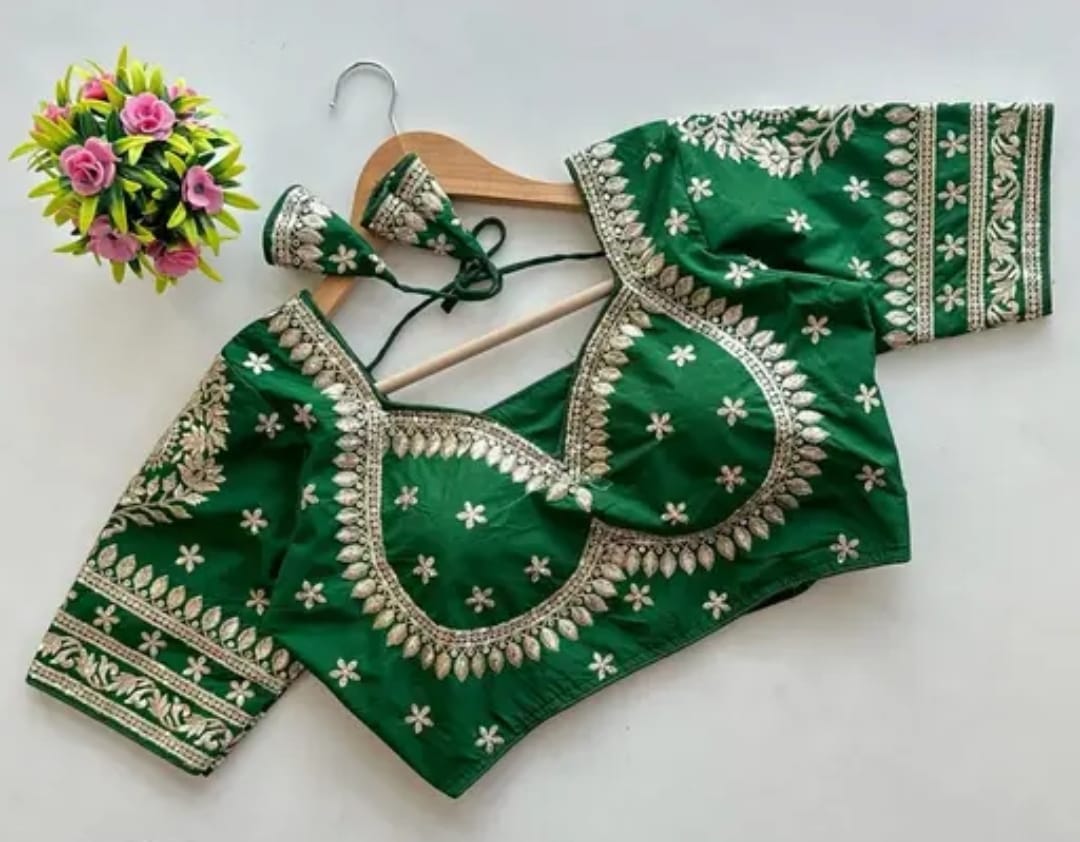 SILK BLEND EMBROIDERY WORK BLOUSE