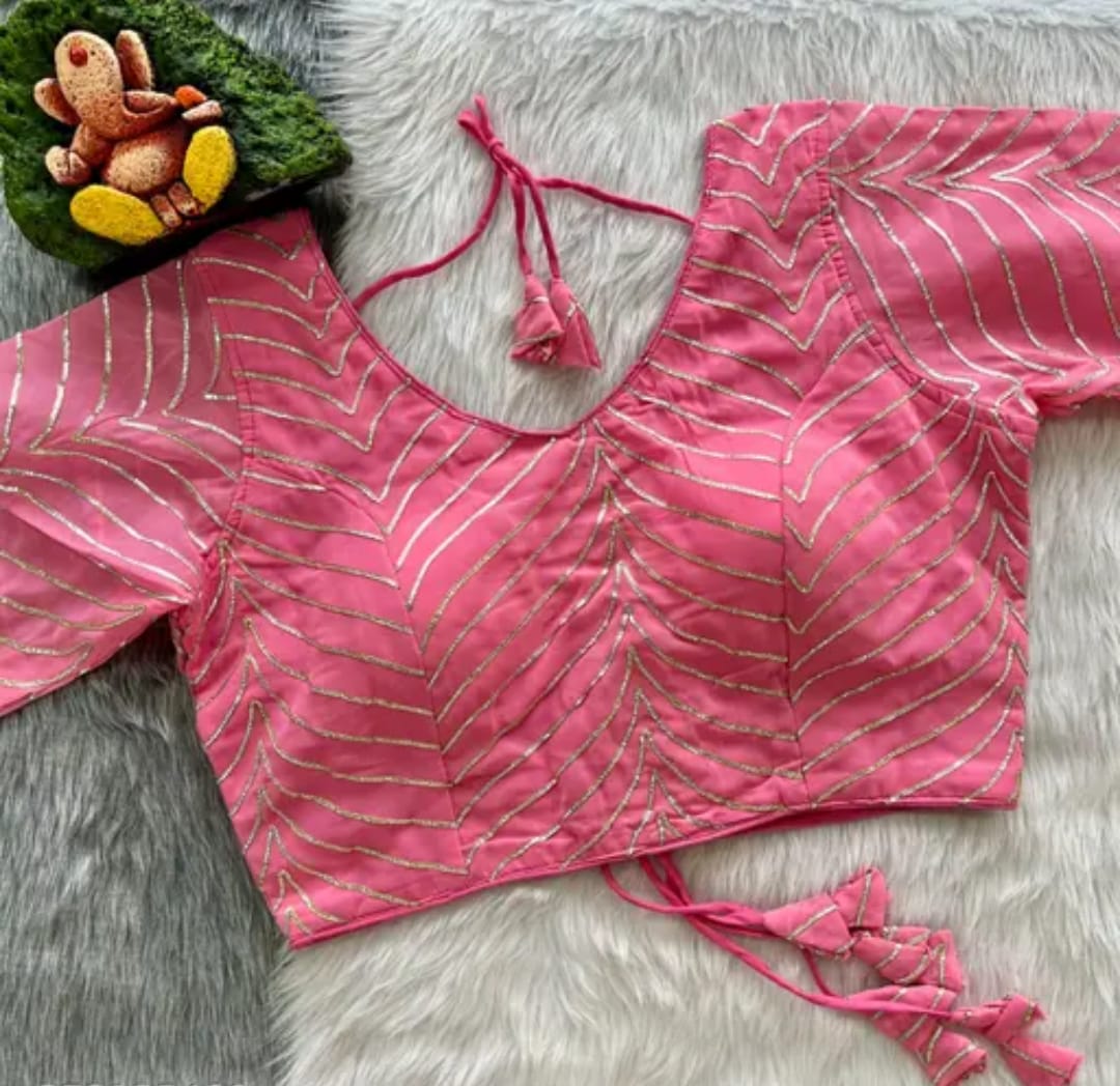 Georgette Gota paati work Blouse