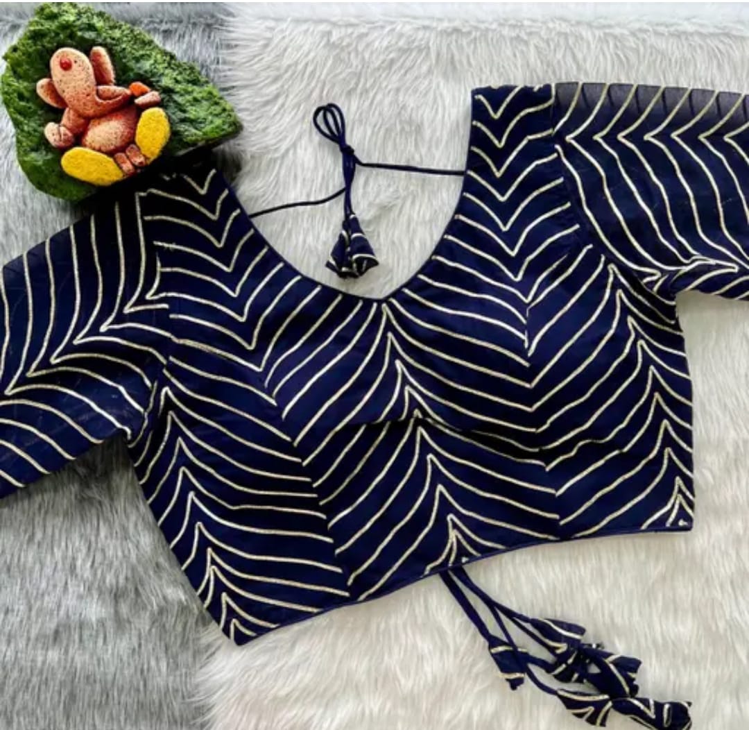 Georgette Gota paati work Blouse