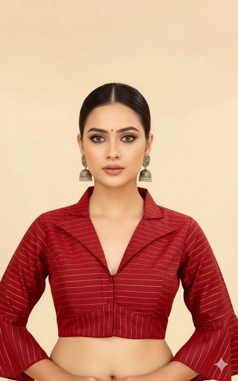 COTTON PRINTED WORK BLOUSE