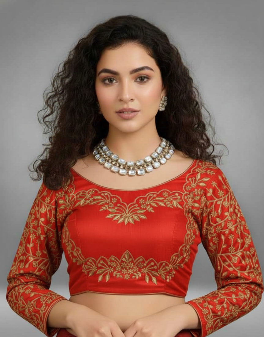 VICHITRA SILK EMBROIDERY WORK BLOUSE